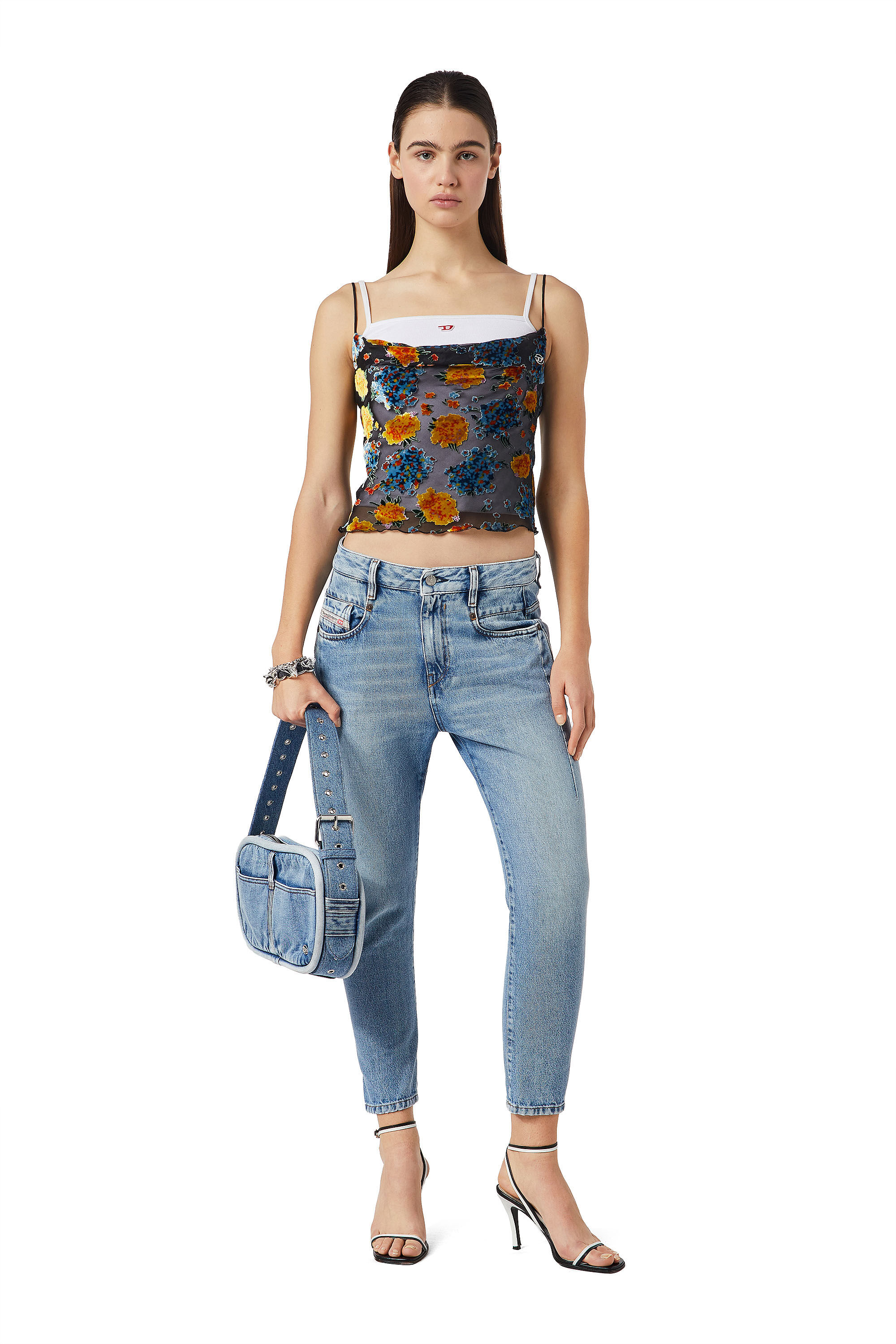 Jeans Boyfriend Donna cavallo basso Blu medio: Fayza 09C16 | Diesel