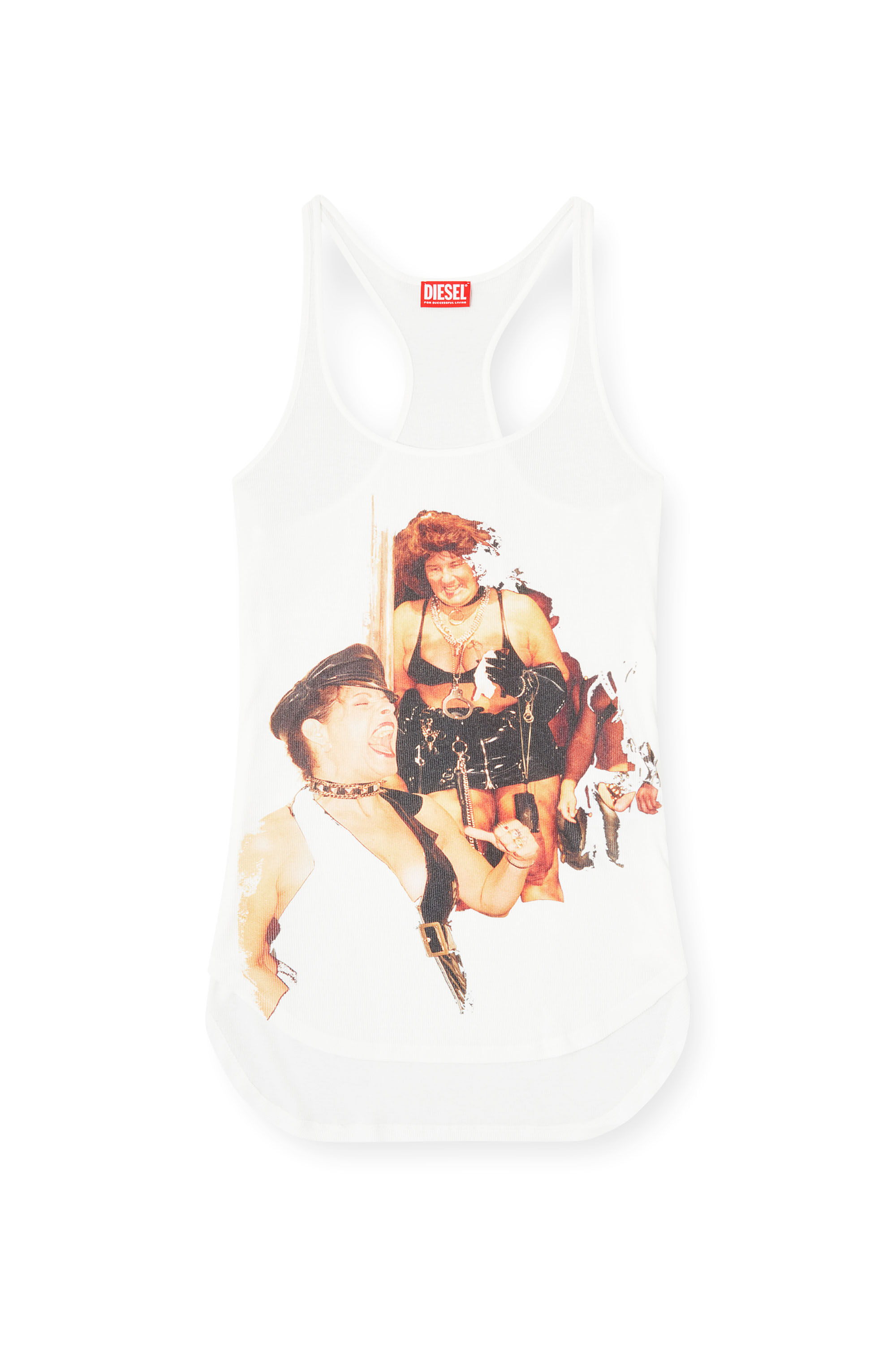 Diesel - PR-T-SHANRY-W-TOM25, Canotta con stampa grafica Unisex in Bianco - 2