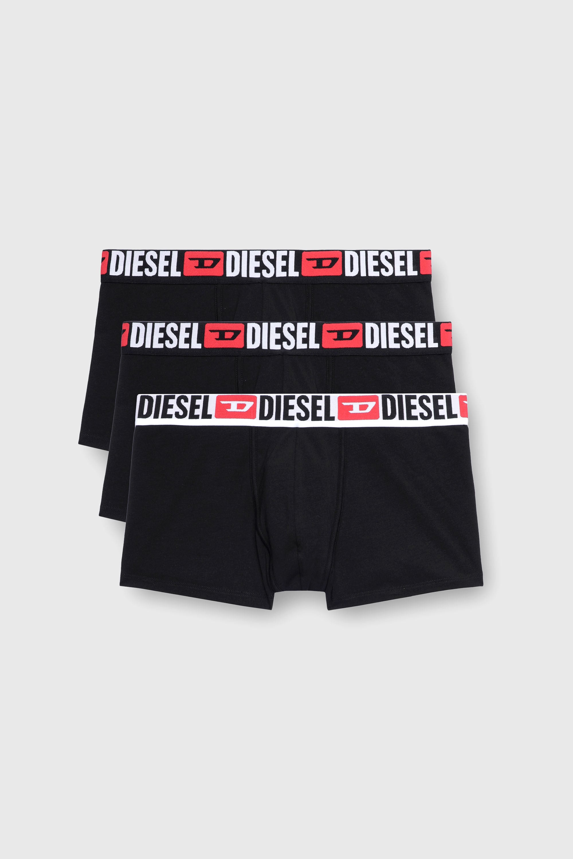 Diesel - UMBX-DAMIENTHREEPACK, Set da tre boxer con elastico in vita con logo all-over Uomo in Nero - 2