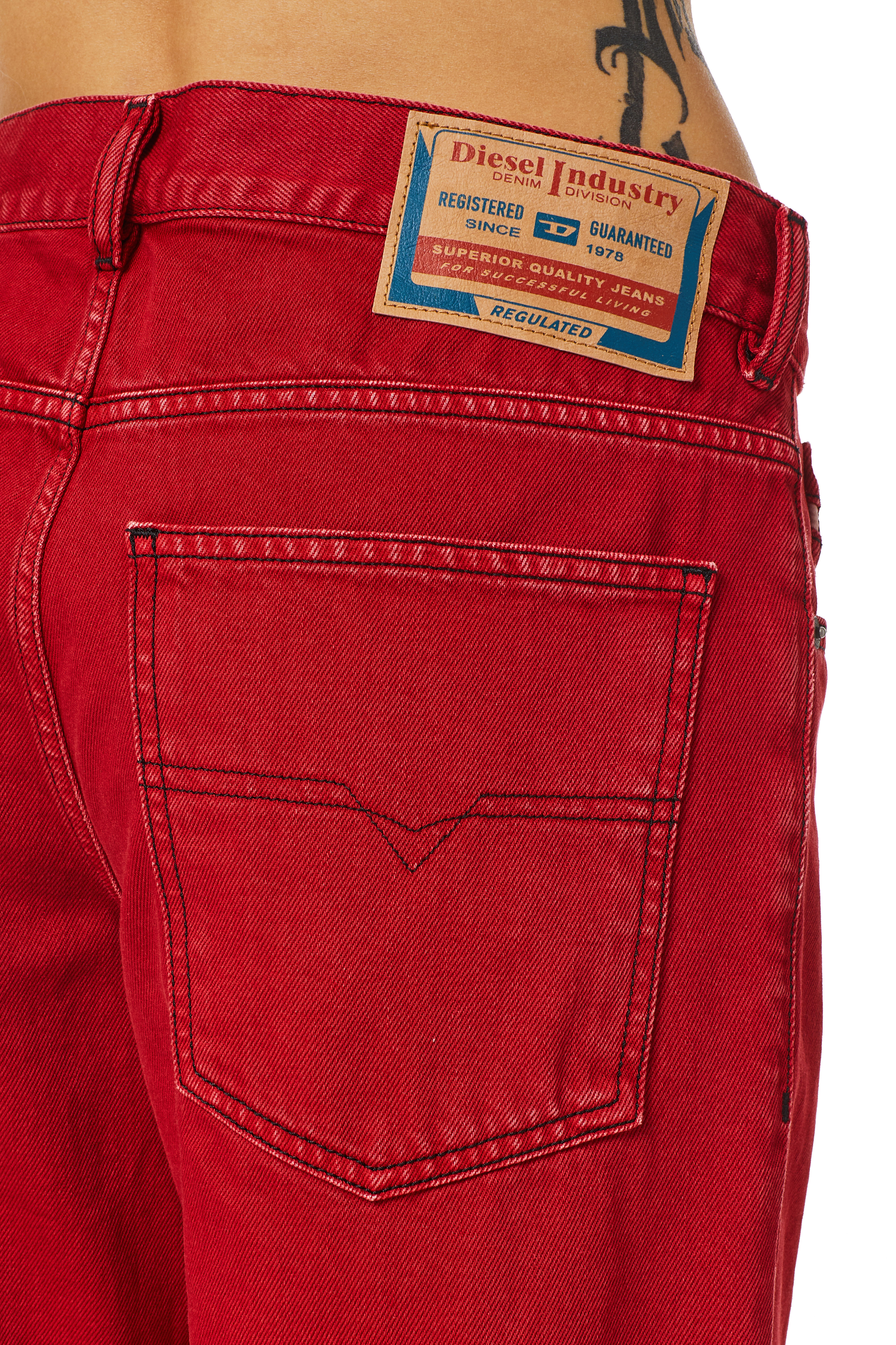 Diesel - 1995 09C43 Straight Jeans, Rosso - Image 6
