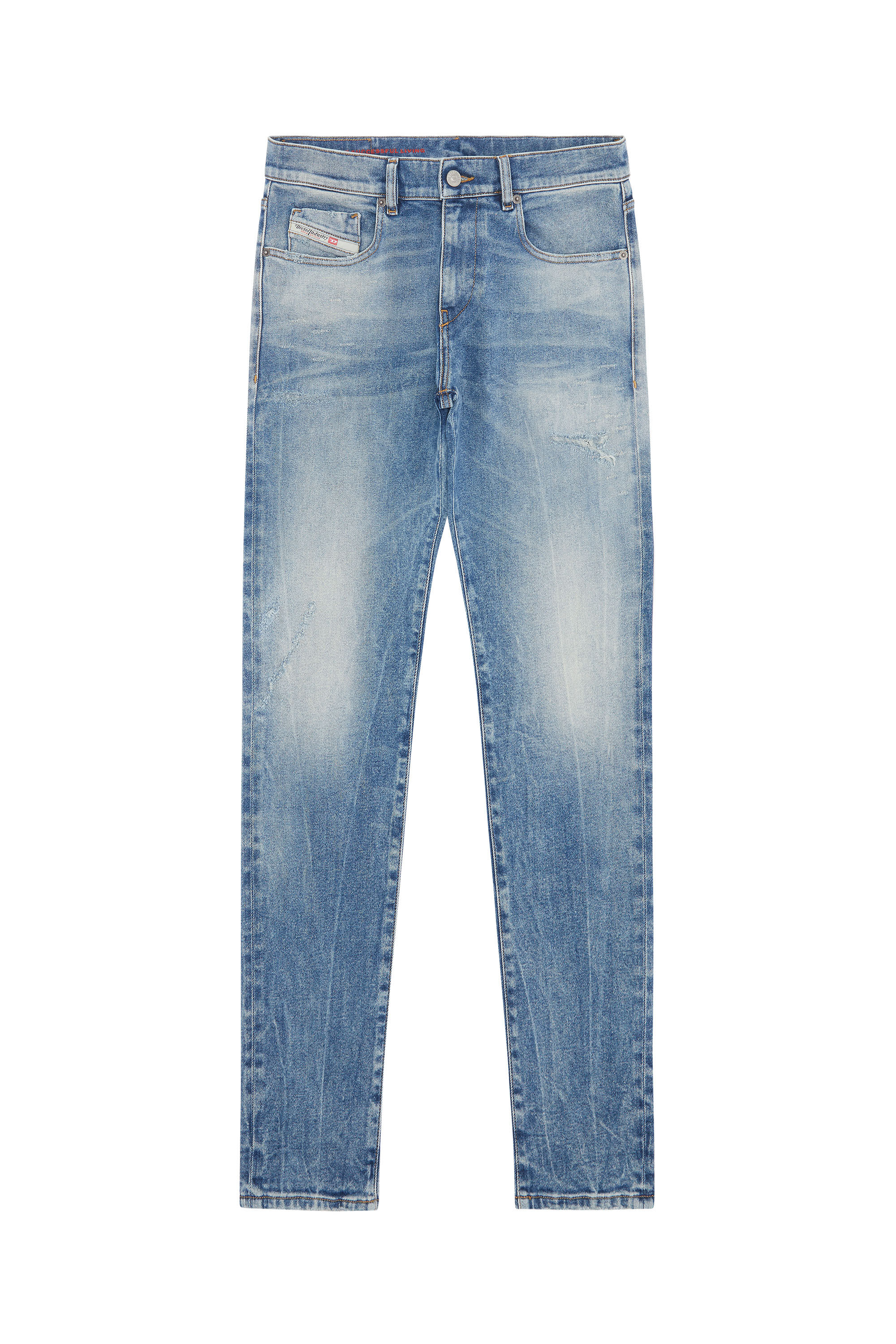 Diesel - 2019 D-STRUKT 009MW Slim Jeans, Blu Chiaro - Image 2