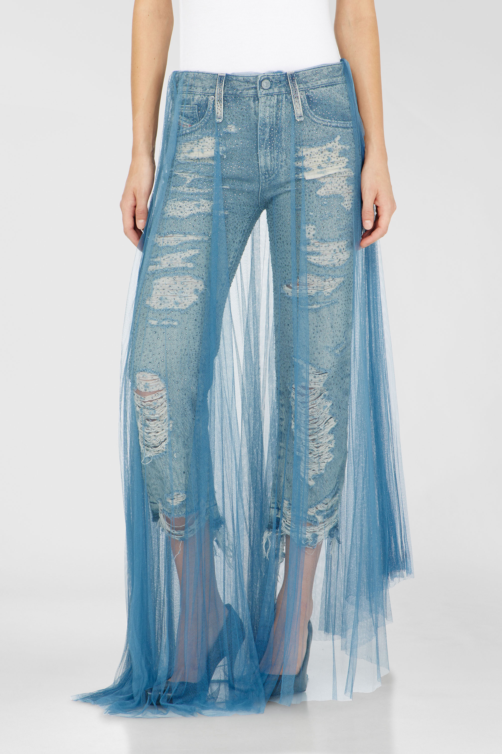 Diesel - Regular Jeans D-Aisi 0DBER Donna, Blu medio - Image 4