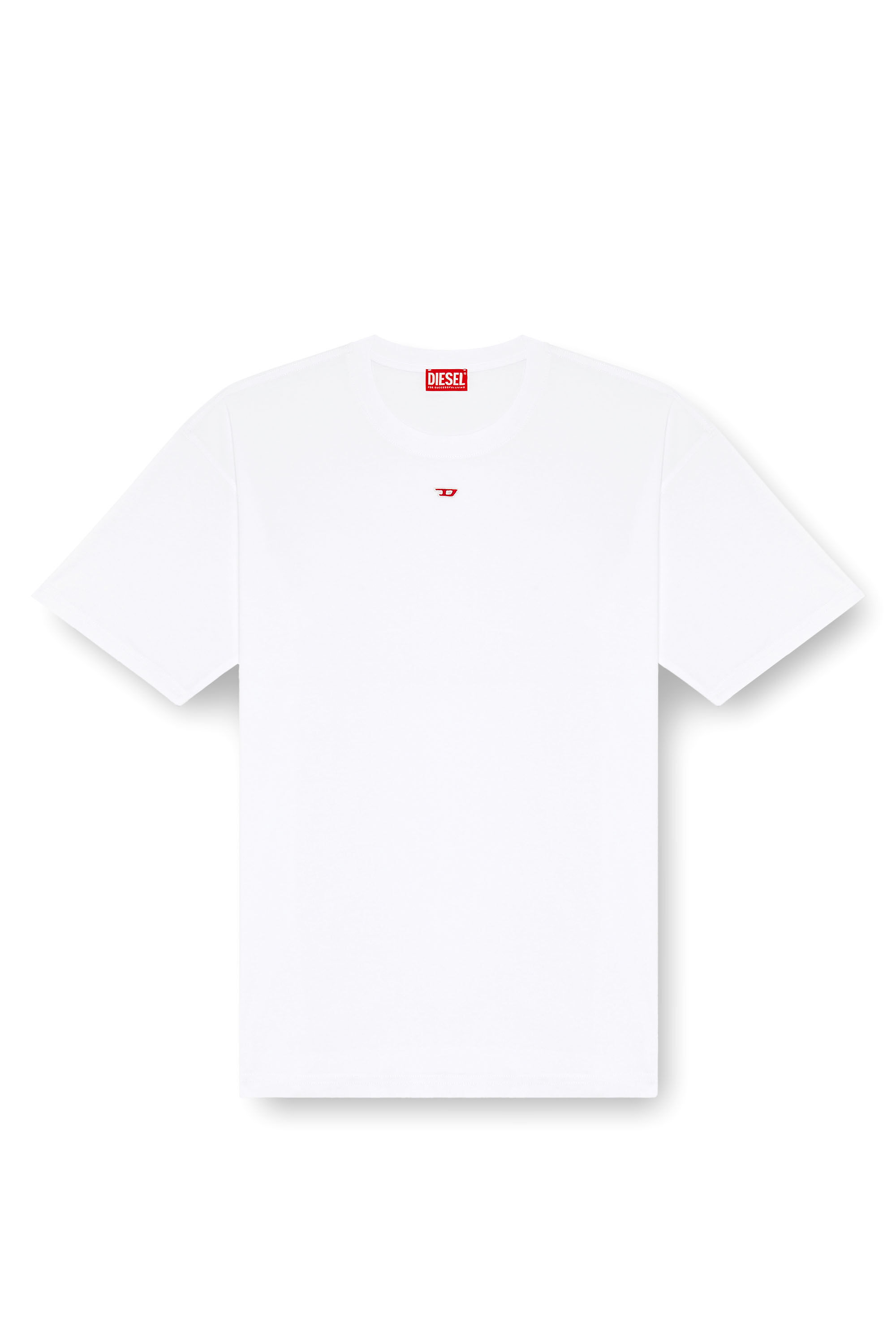 Diesel - T-BOXT-D, T-shirt con patch D ricamato Unisex in Bianco - 2