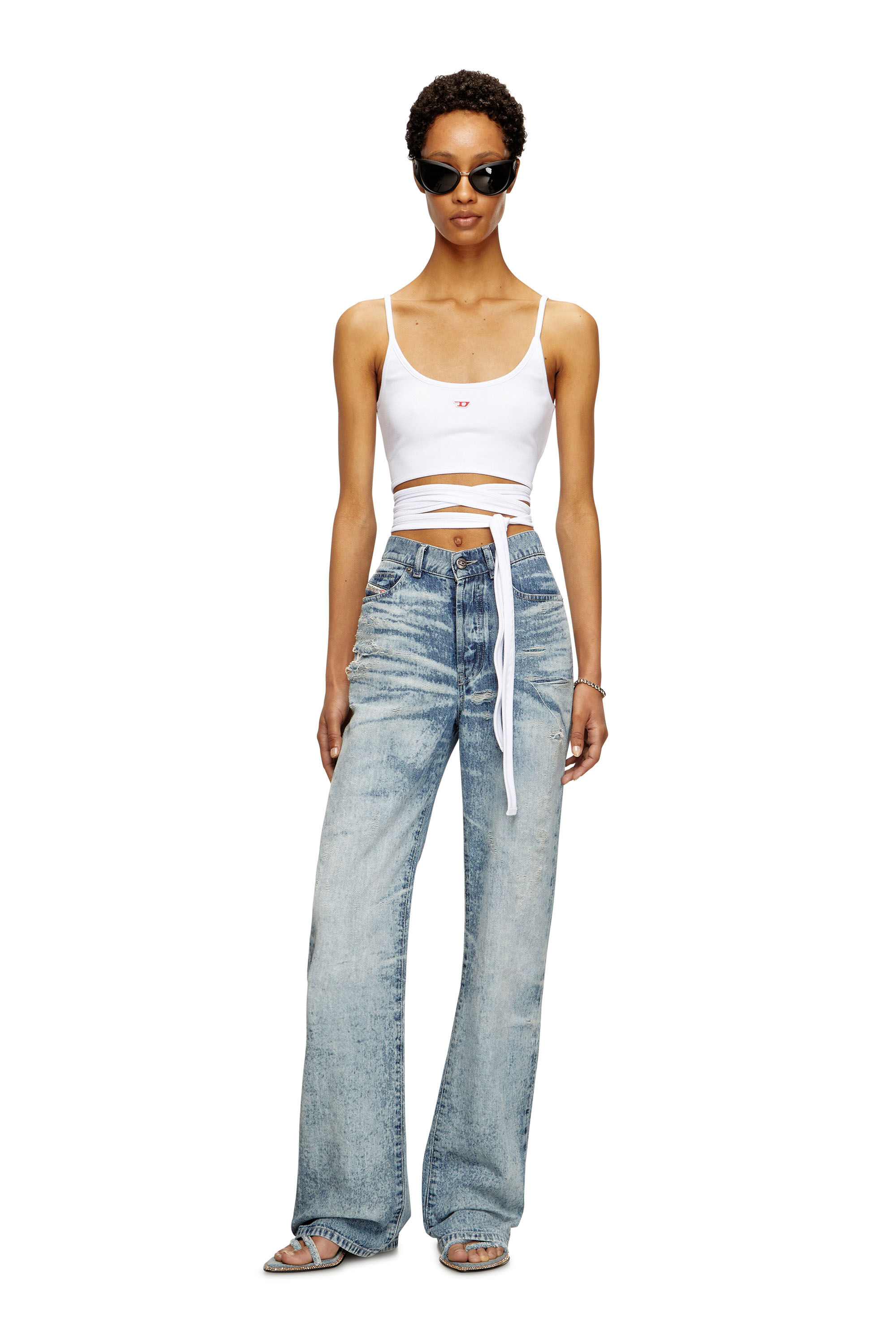 Diesel - Regular Jeans 1971 D-Sent 068TY Donna, Blu Chiaro - Image 1