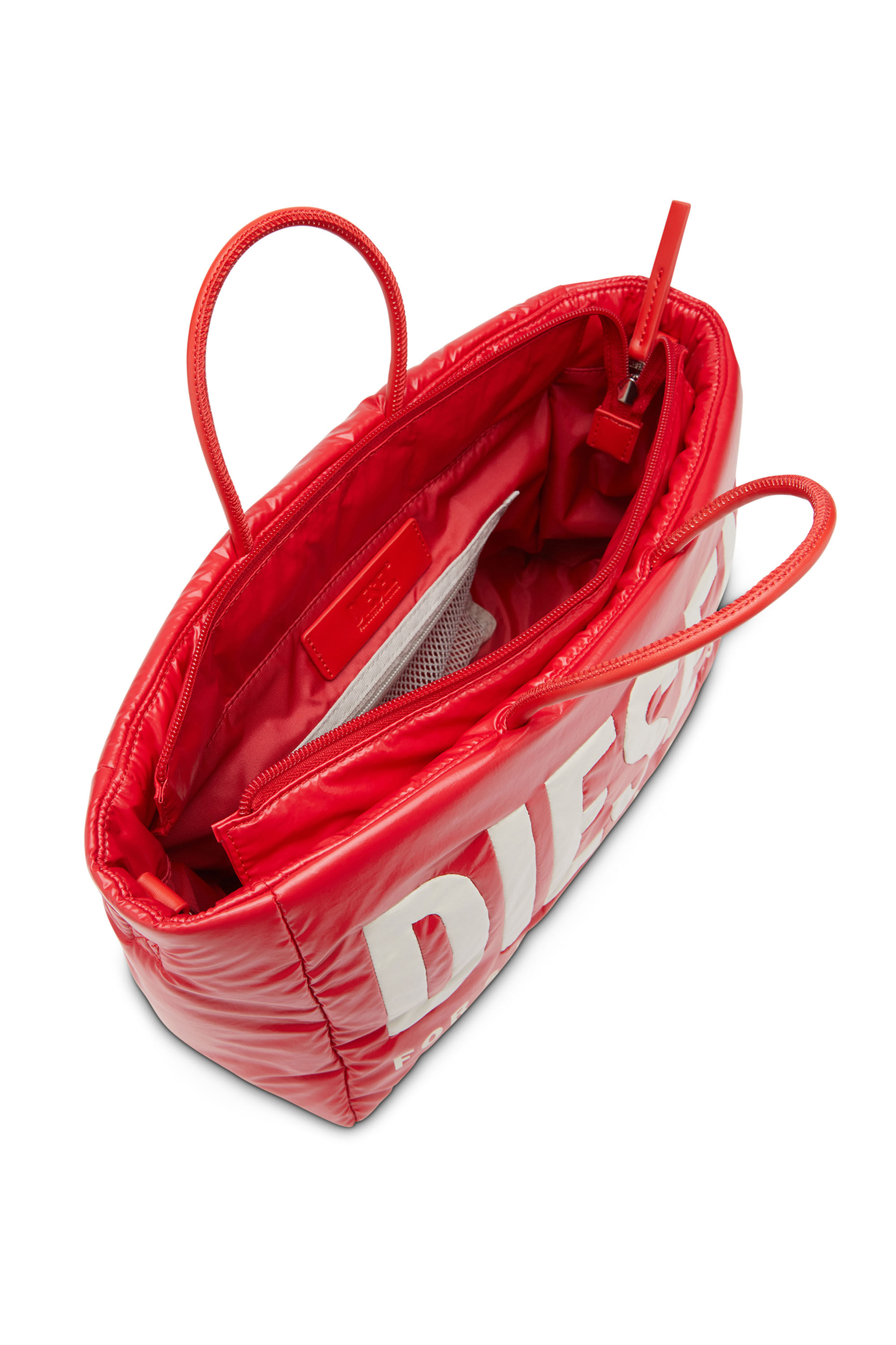 Diesel - PUFF DSL TOTE M X, Rosso - Image 3