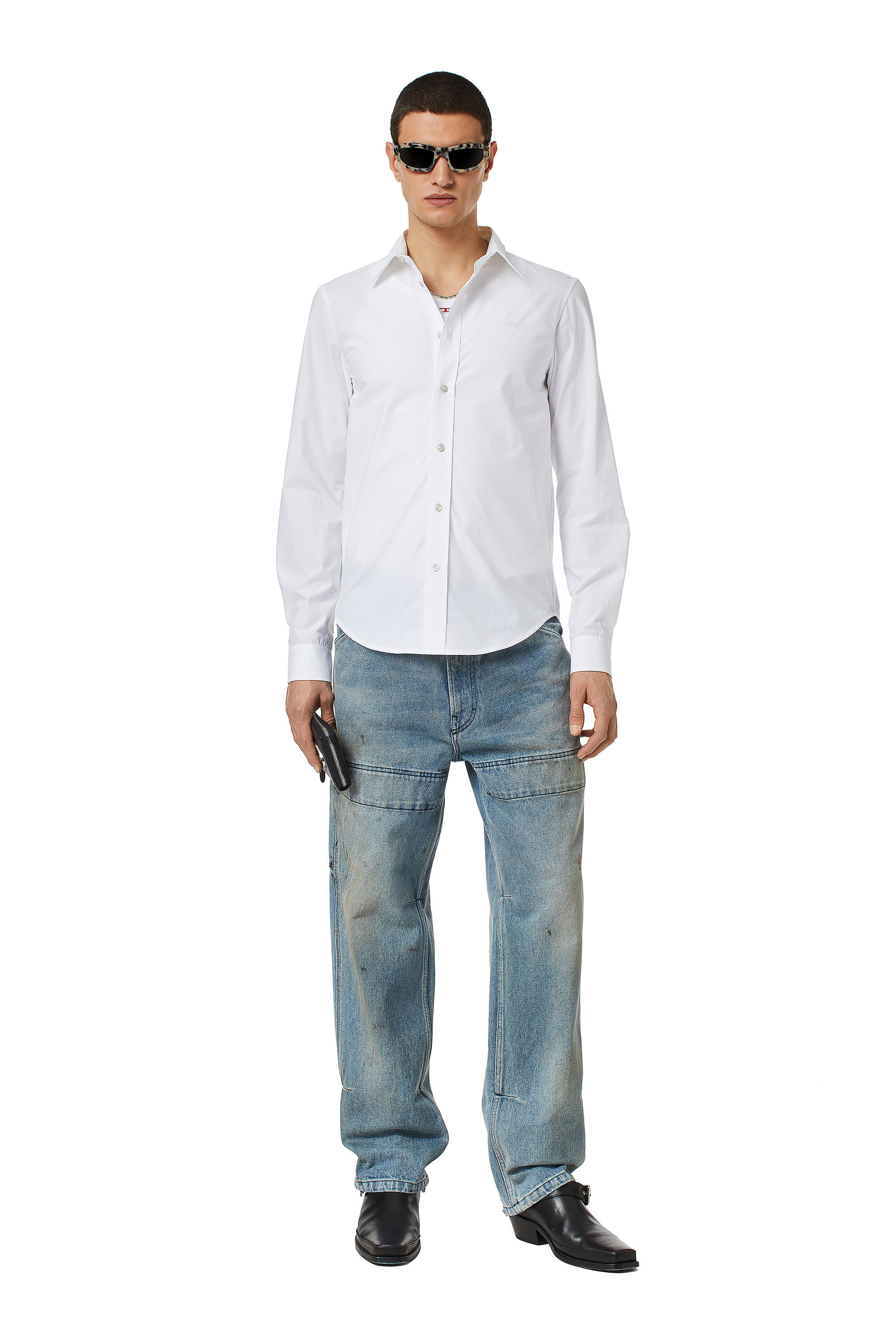 Camicia da uomo in cotone tecnico Diesel S BEN CL
