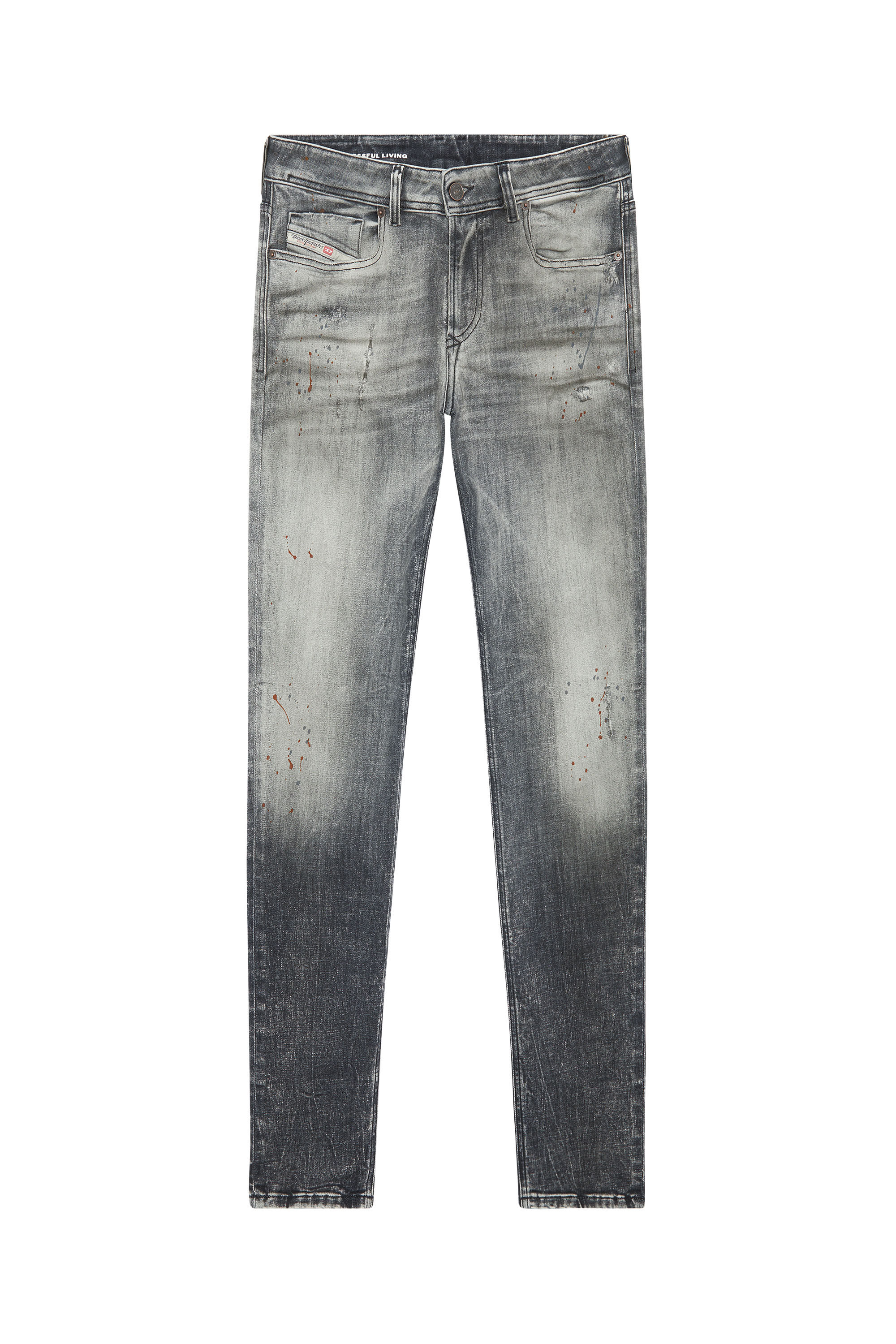 Diesel - Skinny Jeans 1979 Sleenker 09E70 Uomo, Nero/Grigio scuro - Image 2