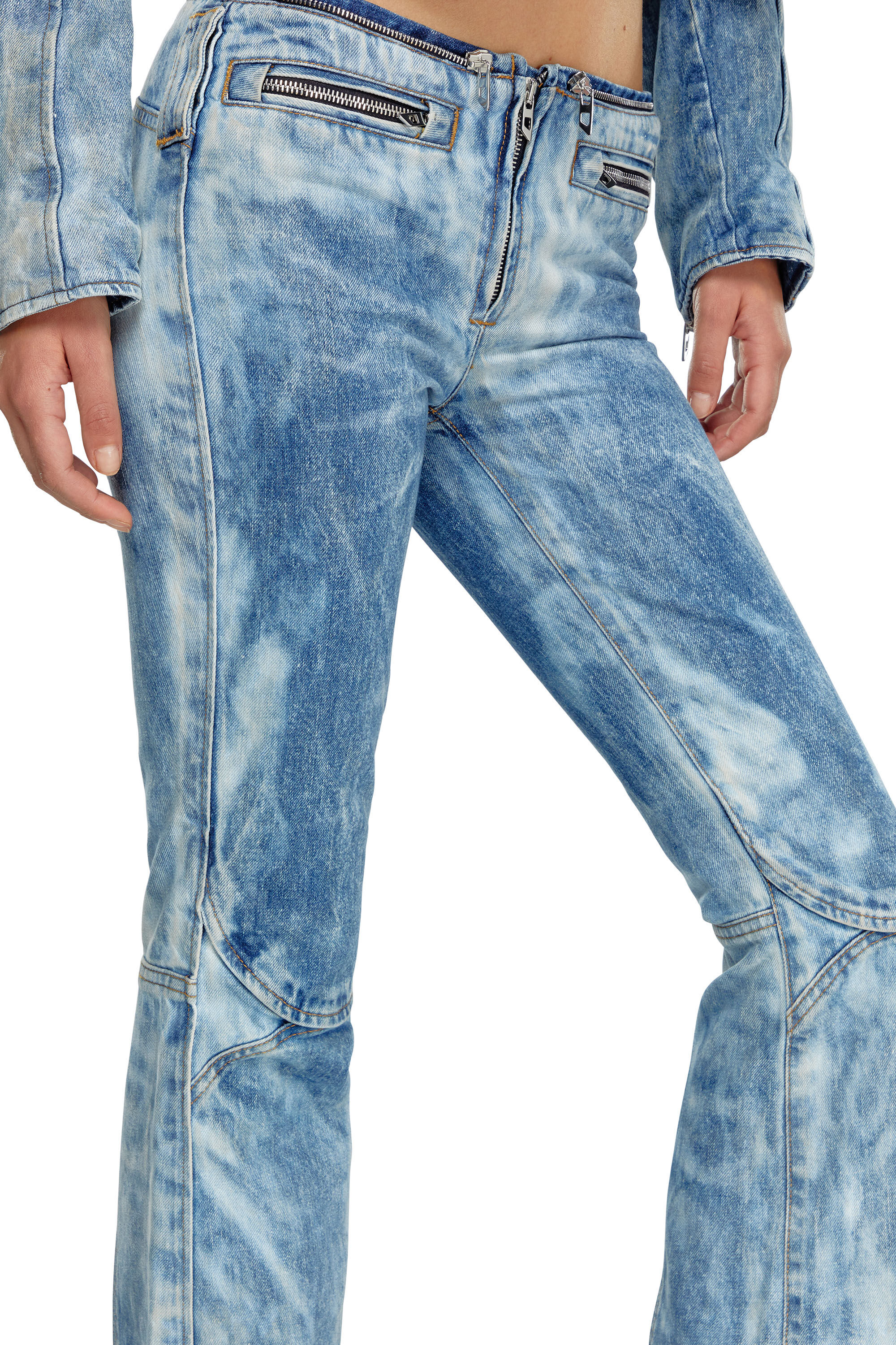 Diesel - Bootcut Jeans D-Gen 0PGAM Donna, Blu Chiaro - Image 5