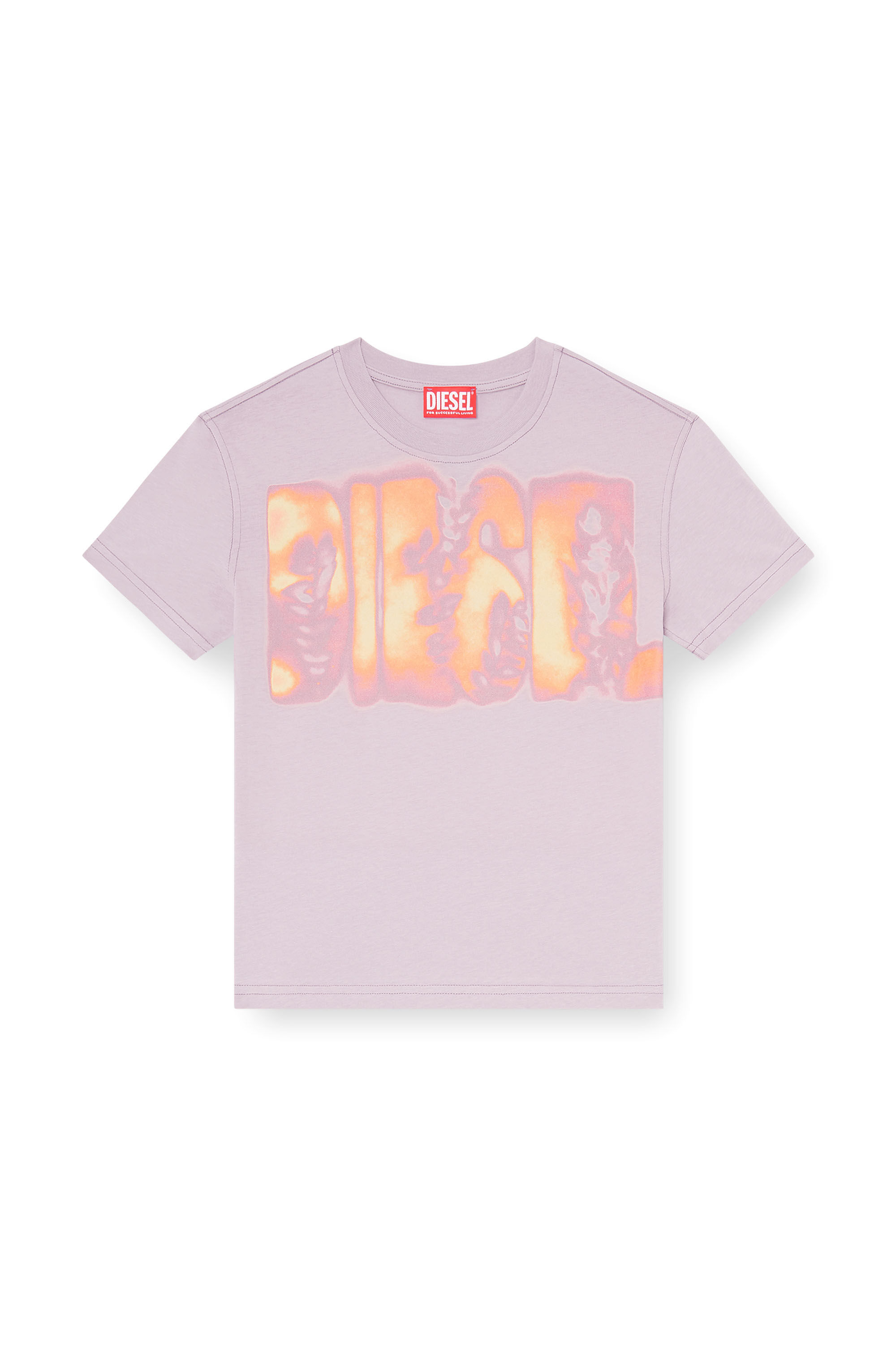 Diesel - T-ILA-AA3, T-shirt slim in jersey con stampa grafica Donna in ToBeDefined - 2