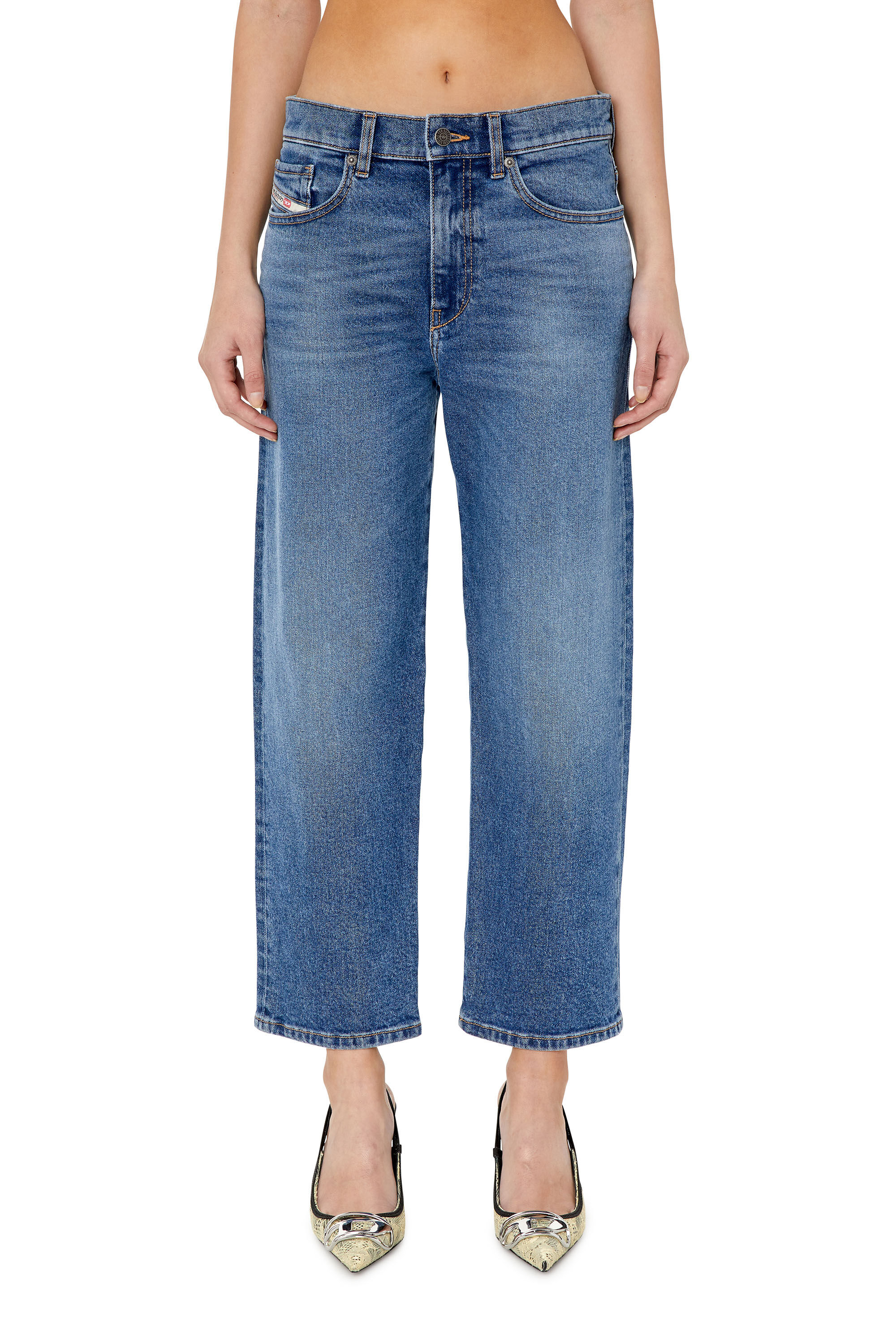Diesel - 2016 D-Air 0NFAJ Boyfriend Jeans, Blu medio - Image 3