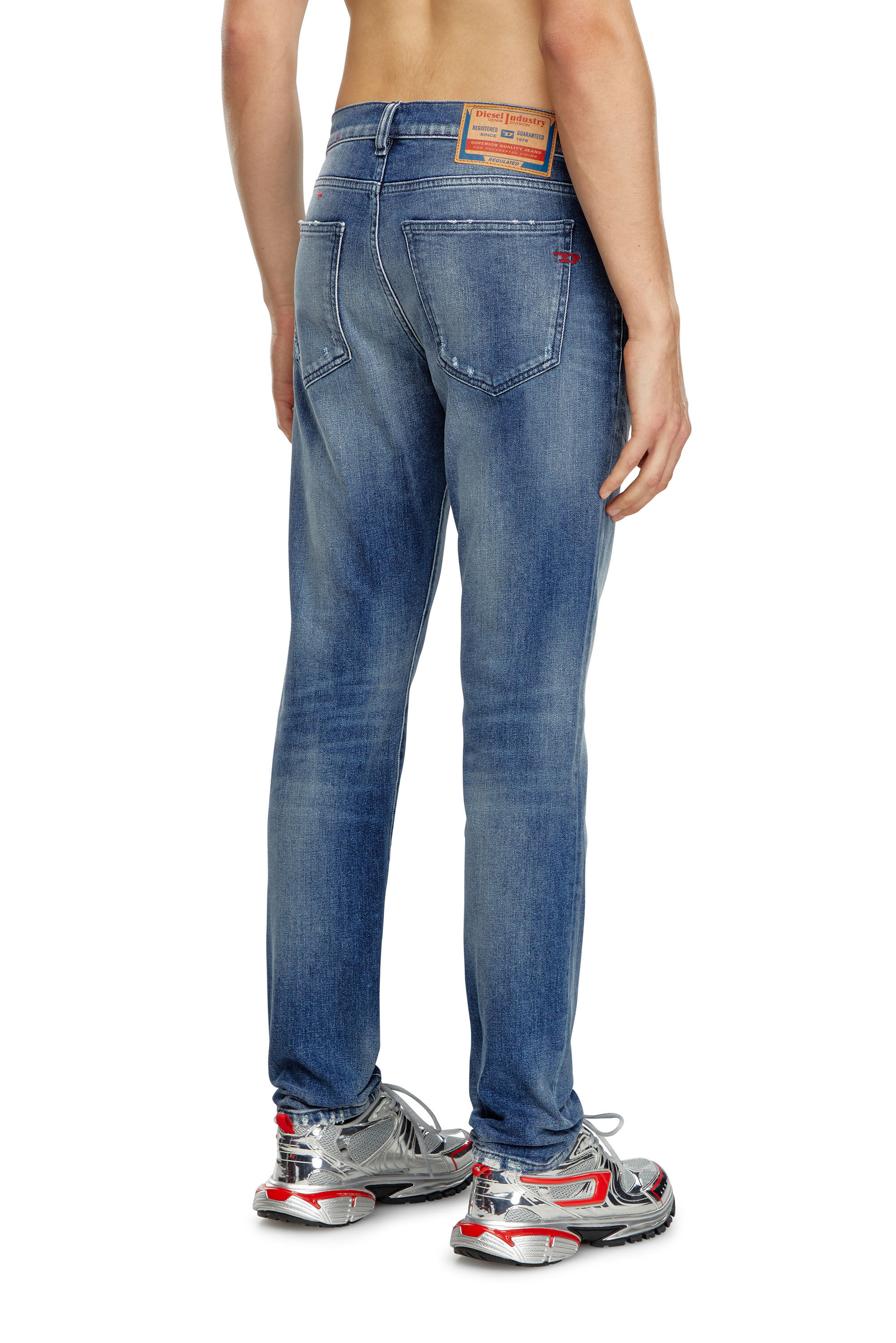 Diesel - Uomo Slim Jeans 2019 D-Strukt 09J61, Blu medio - Image 4