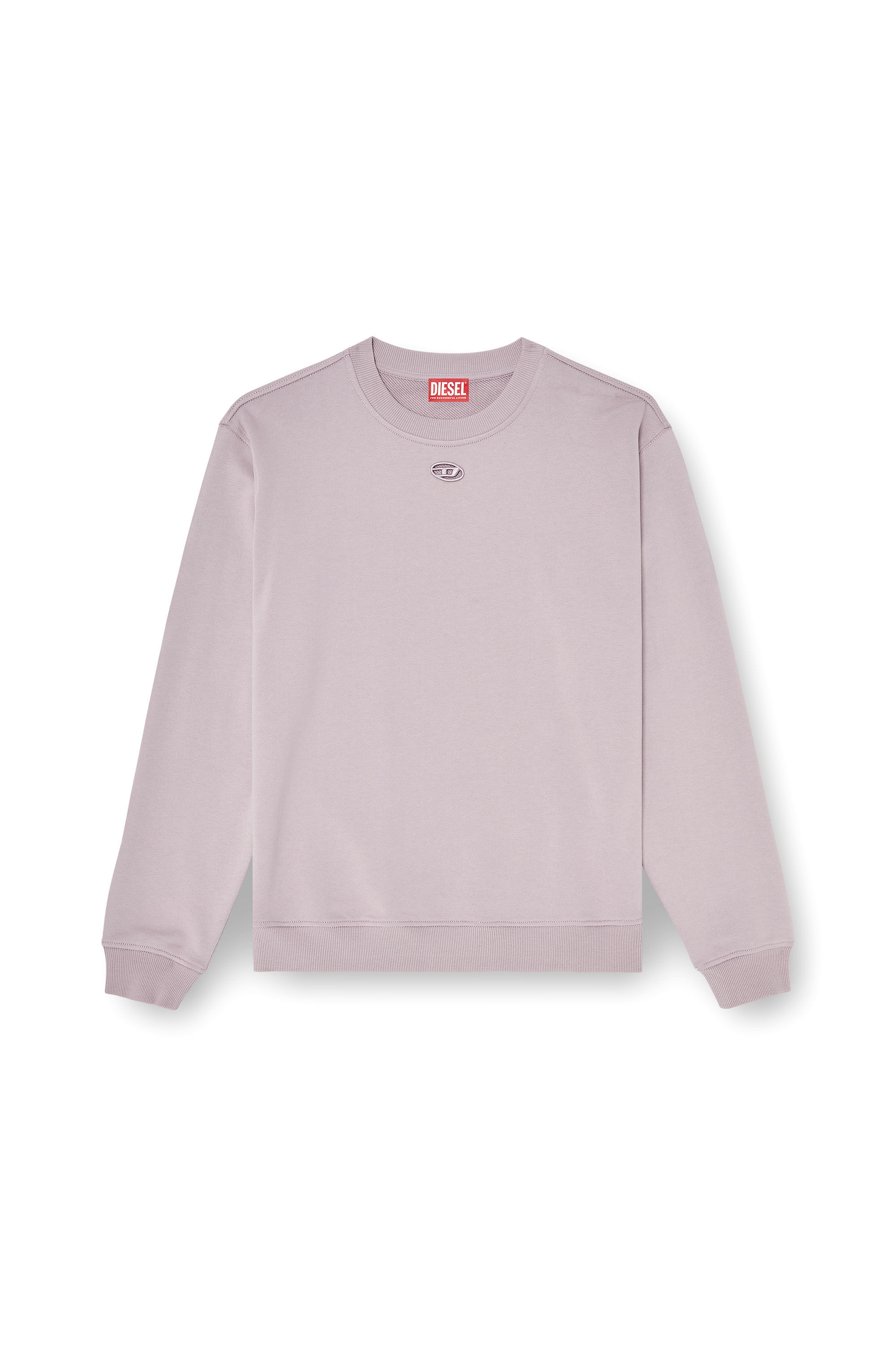 Diesel - F-NORMY-OD, Felpa in cotone con ricamo Oval D Donna in Viola - 2