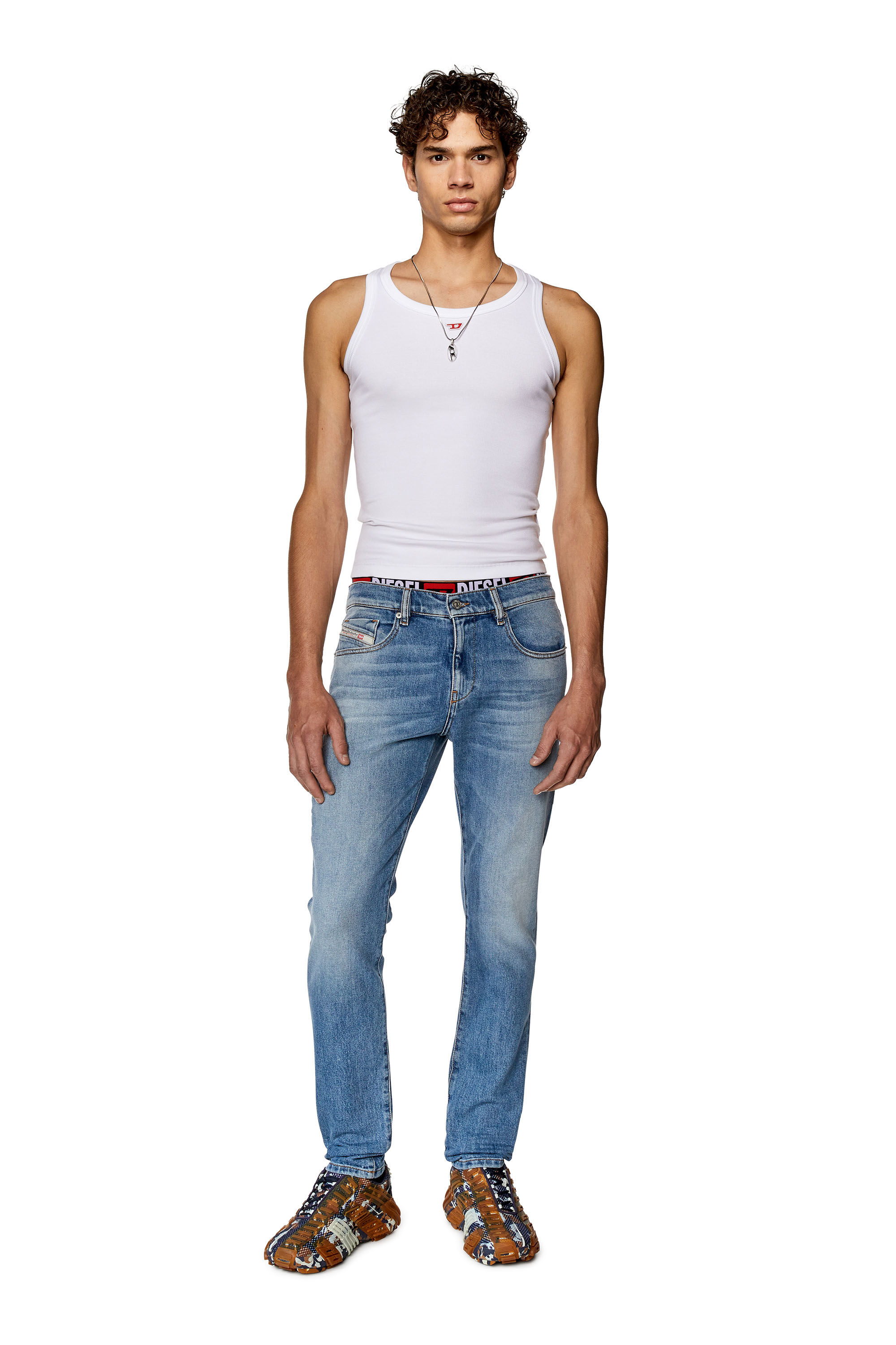 Diesel - Slim Jeans 2019 D-Strukt 09F81, Blu medio - Image 1