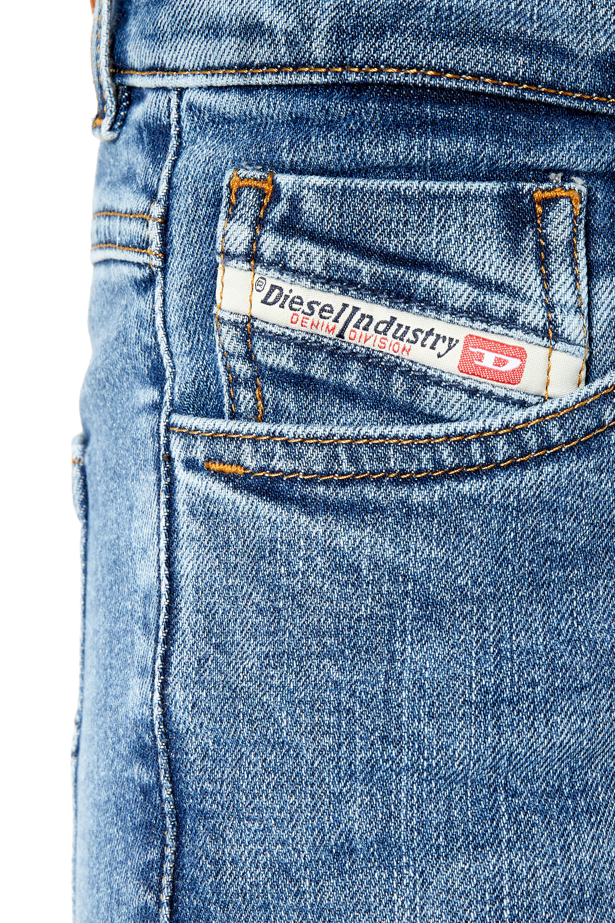 Diesel - Sandy E09AA Straight Jeans, Blu medio - Image 5
