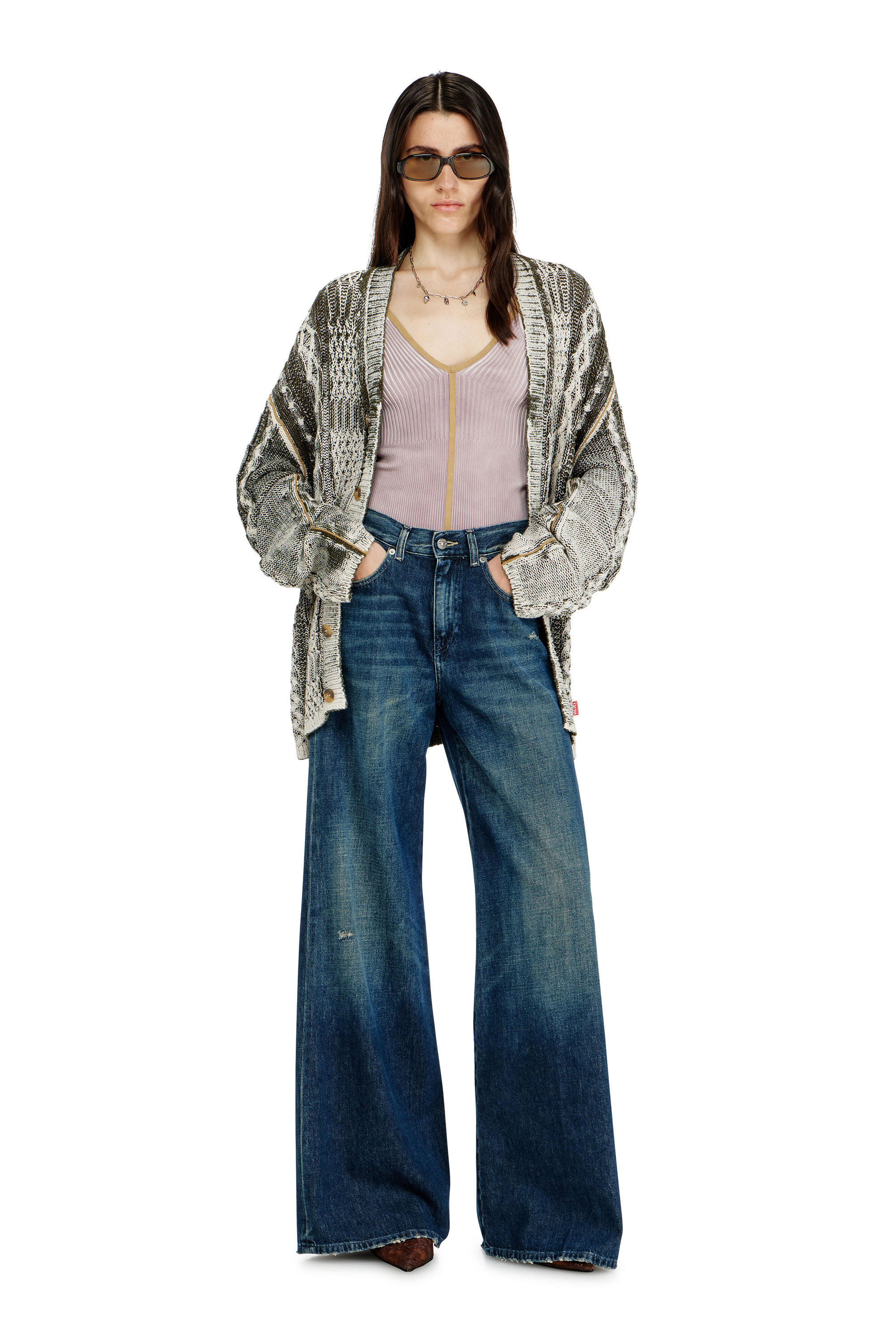 Diesel - Flare Jeans 1978 D-Akemi 09N70 Donna, Blu Scuro - Image 1