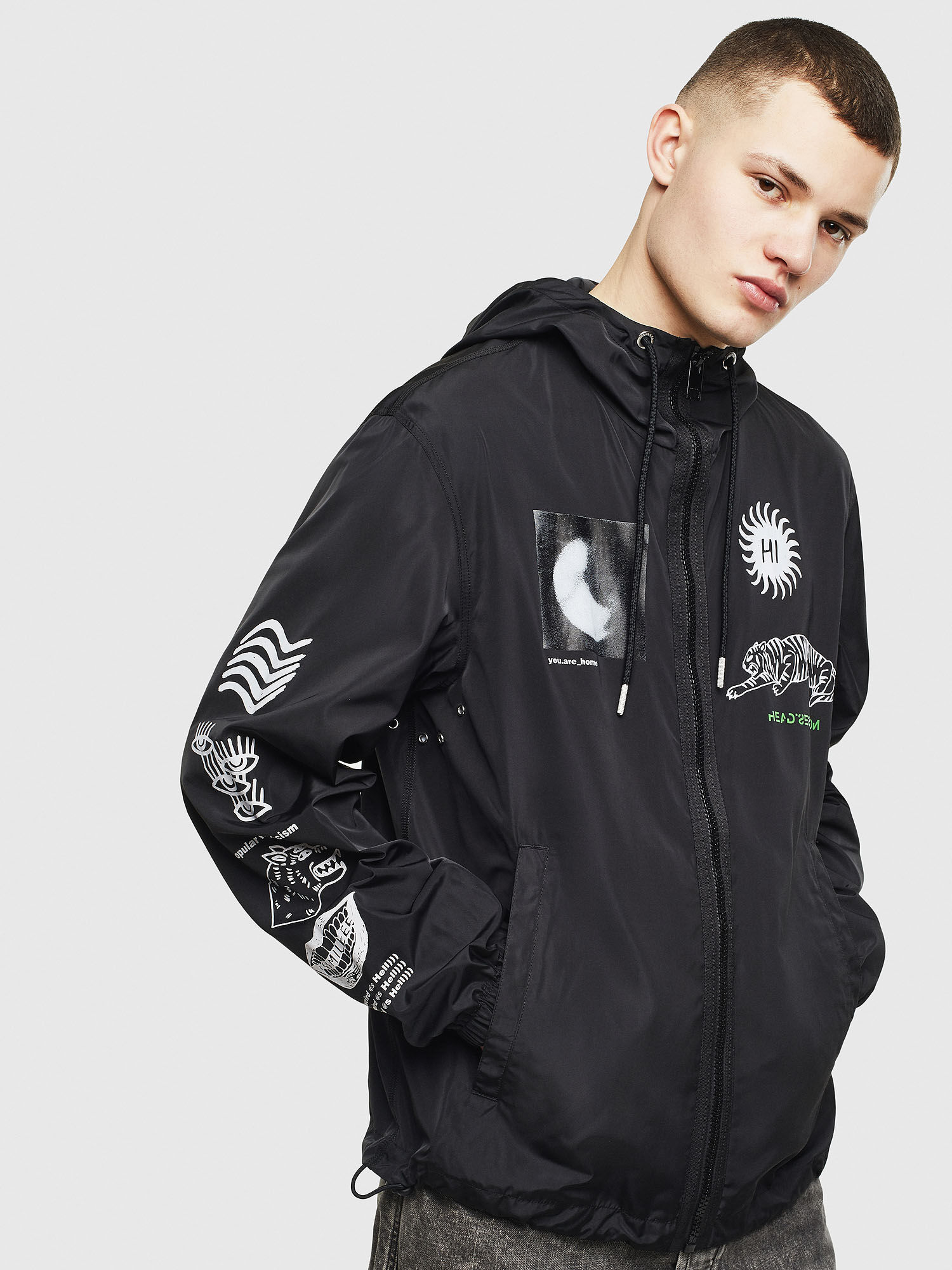 I 2019-2020 Diesel Giubbino 4 a 16 Anni Unisex Nero in Piuma A