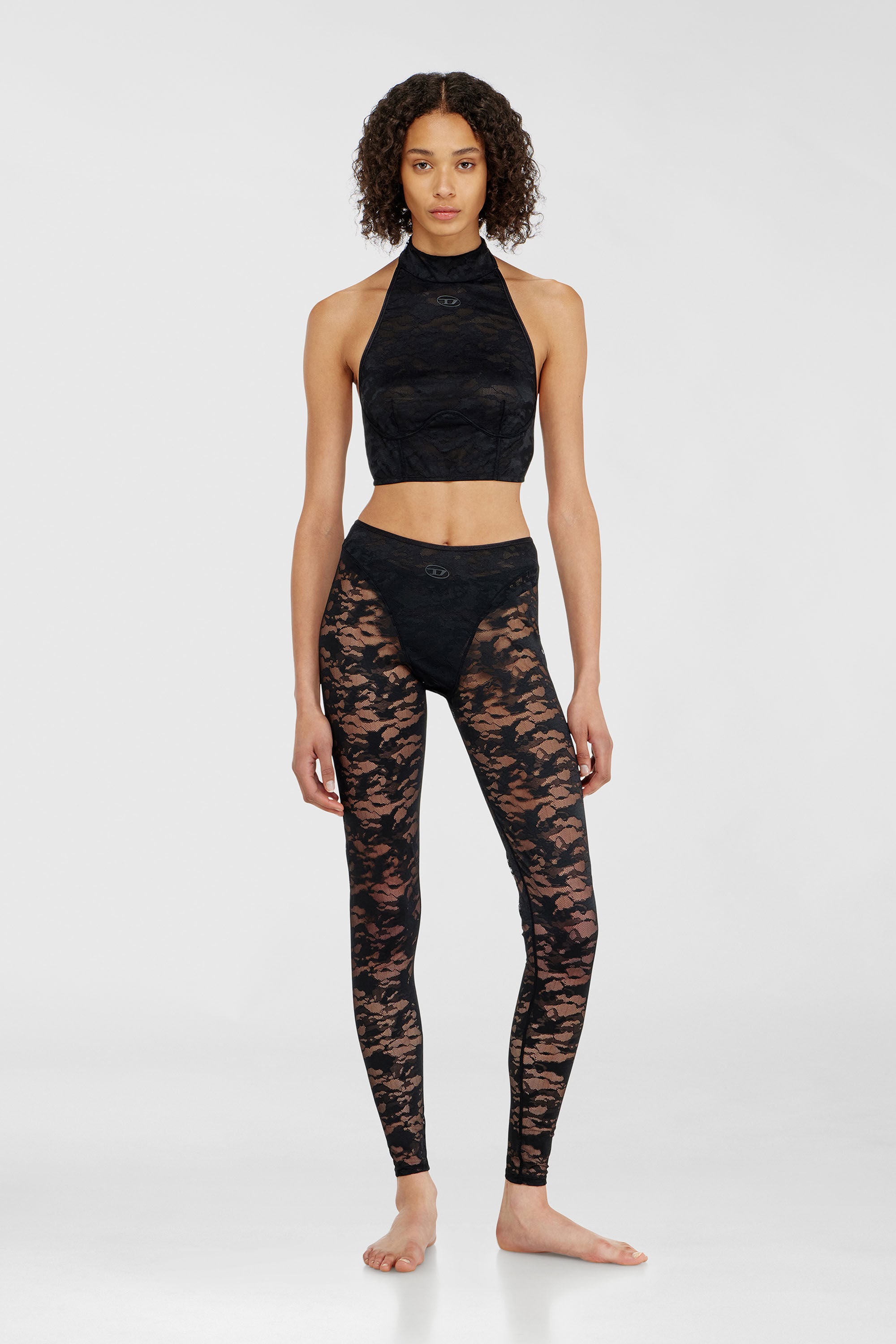 Diesel - MARCIA-UTLT, Bralette in pizzo con scollo all&rsquo;americana Donna in Nero - 1