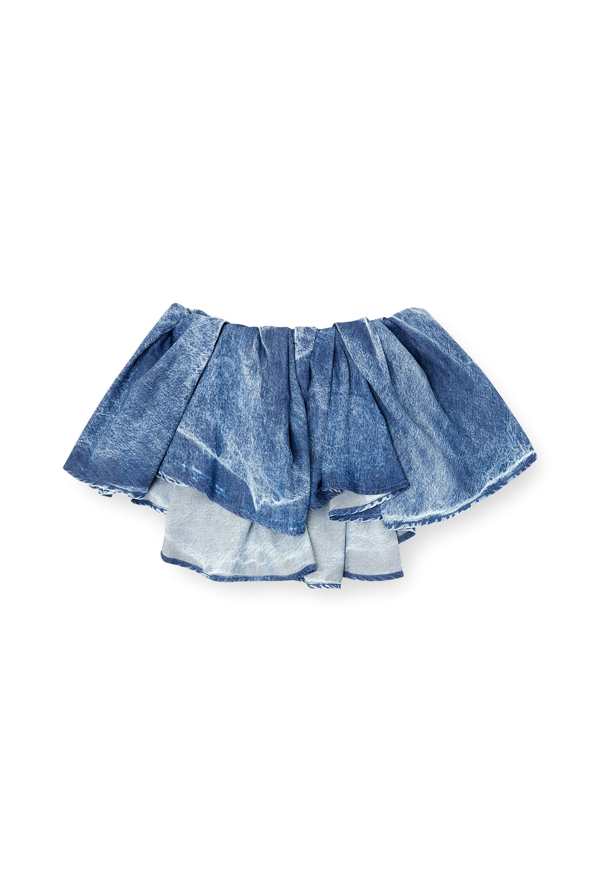 Diesel - DE-RIA-FSG, Minigonna in denim distressed Donna in Blu - 2