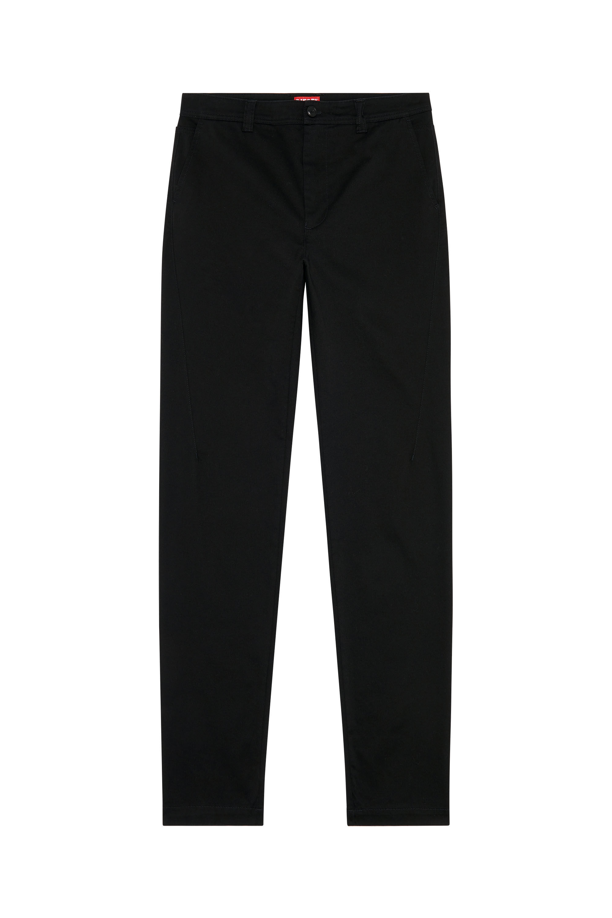 Men's Chino pants in cotton gabardine | Black | Diesel