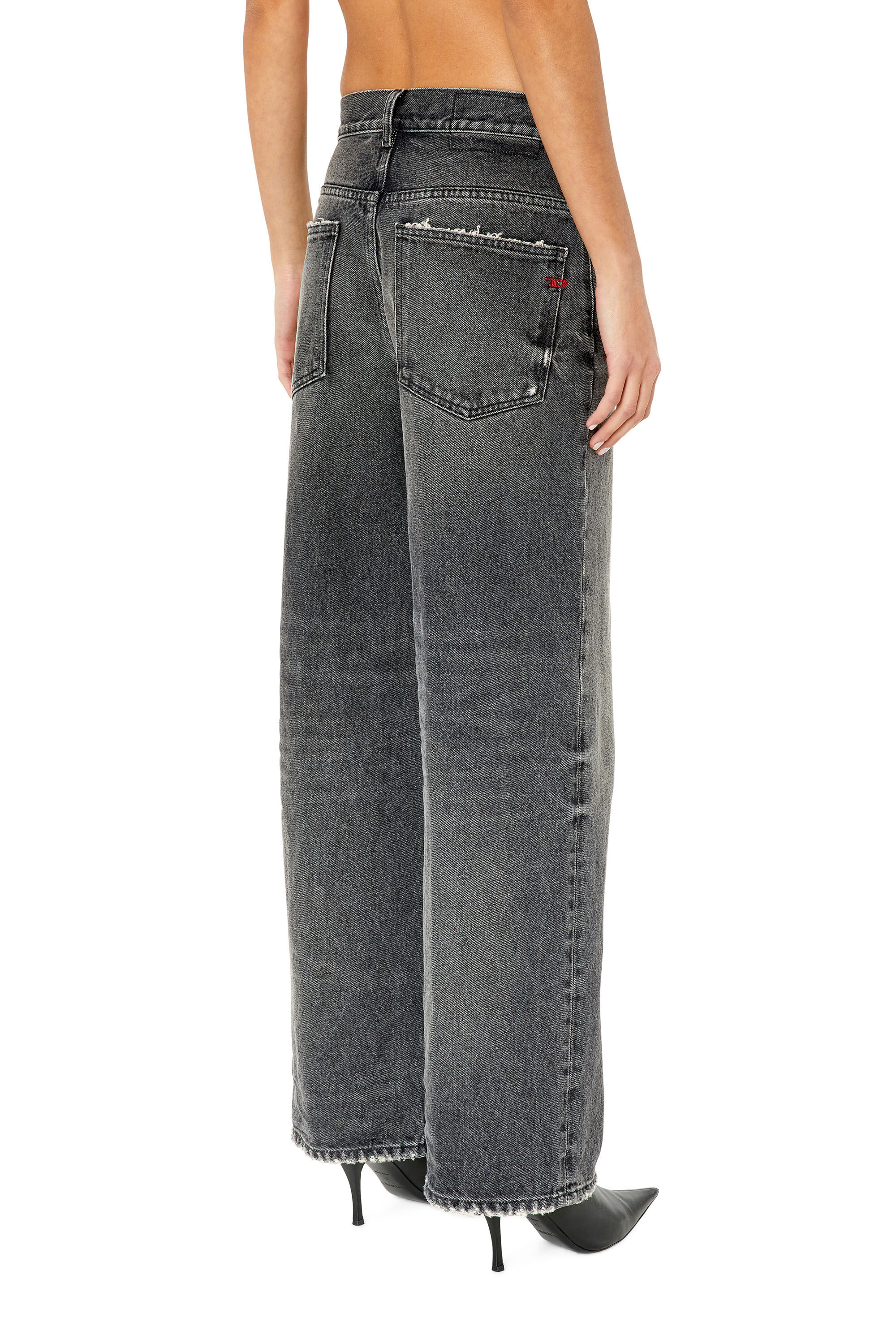 Diesel - 2000 Widee 007K8 Bootcut and Flare Jeans, Nero/Grigio scuro - Image 4