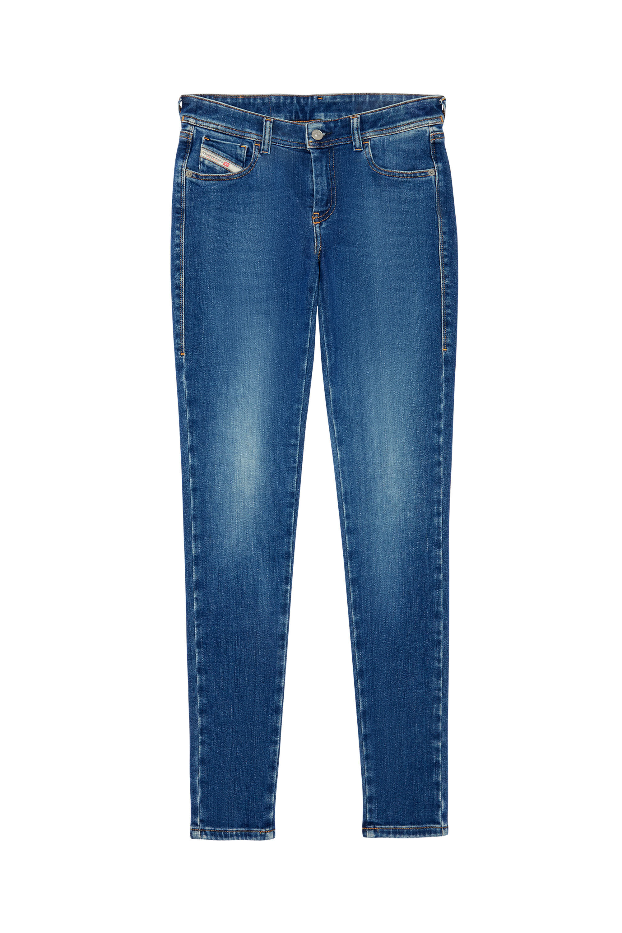 Diesel - Super skinny Jeans 2018 Slandy-Low 09C21, Blu medio - Image 2