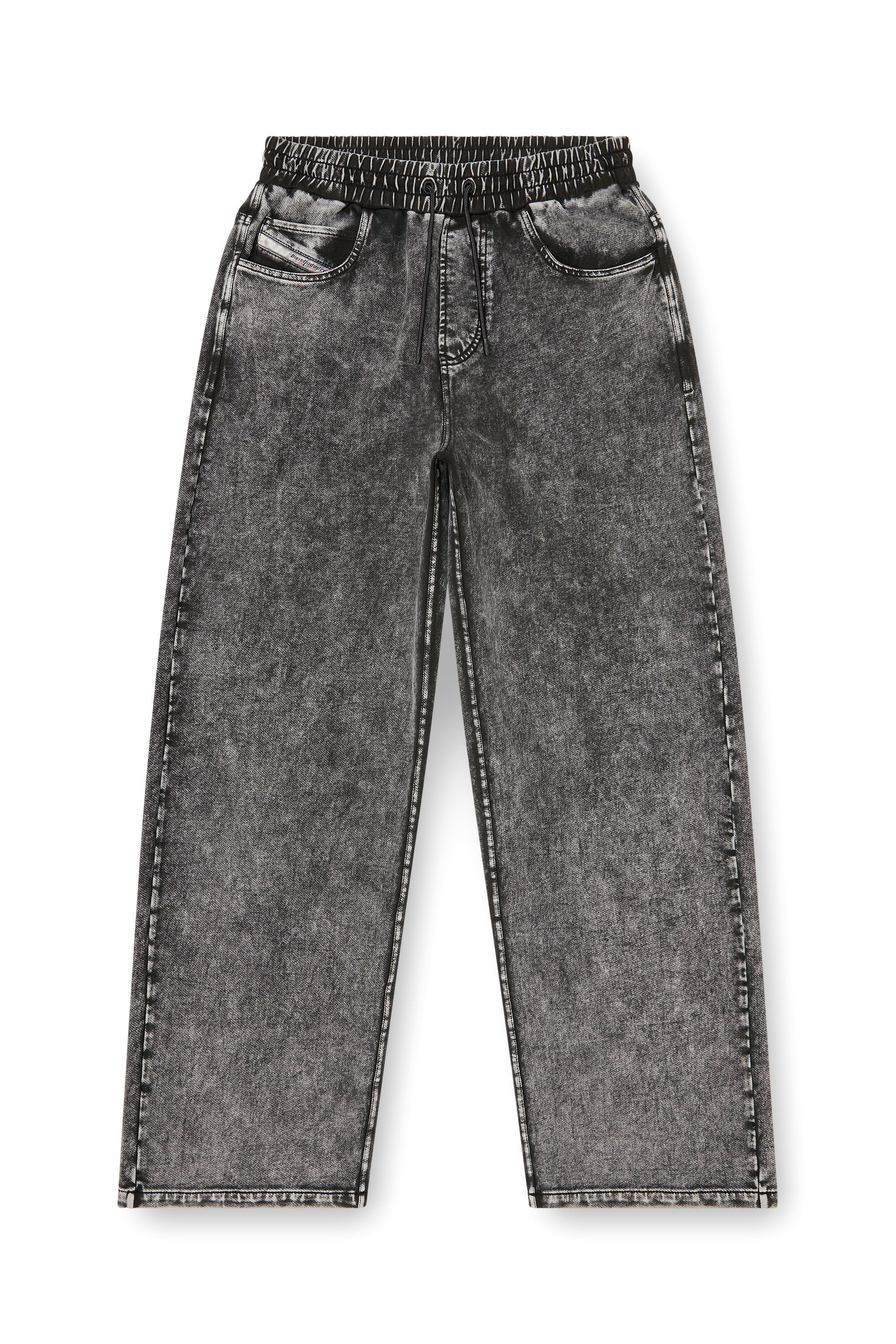 Diesel - P-STUK, Pantaloni da tuta effetto denim Uomo in Grigio - 2
