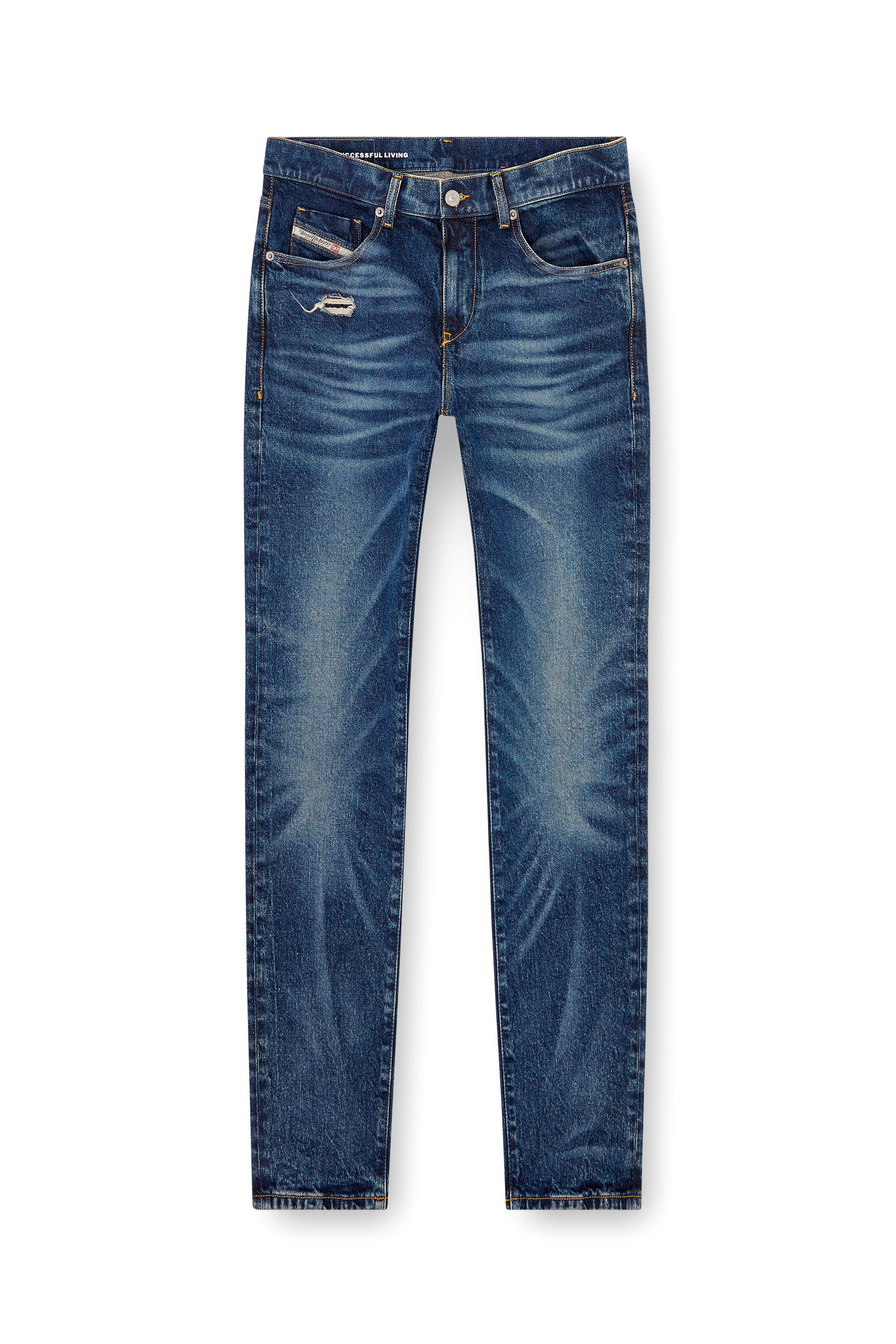 Diesel - Slim Jeans 2019 D-Strukt 007Y3 Uomo, Blu Scuro - Image 2