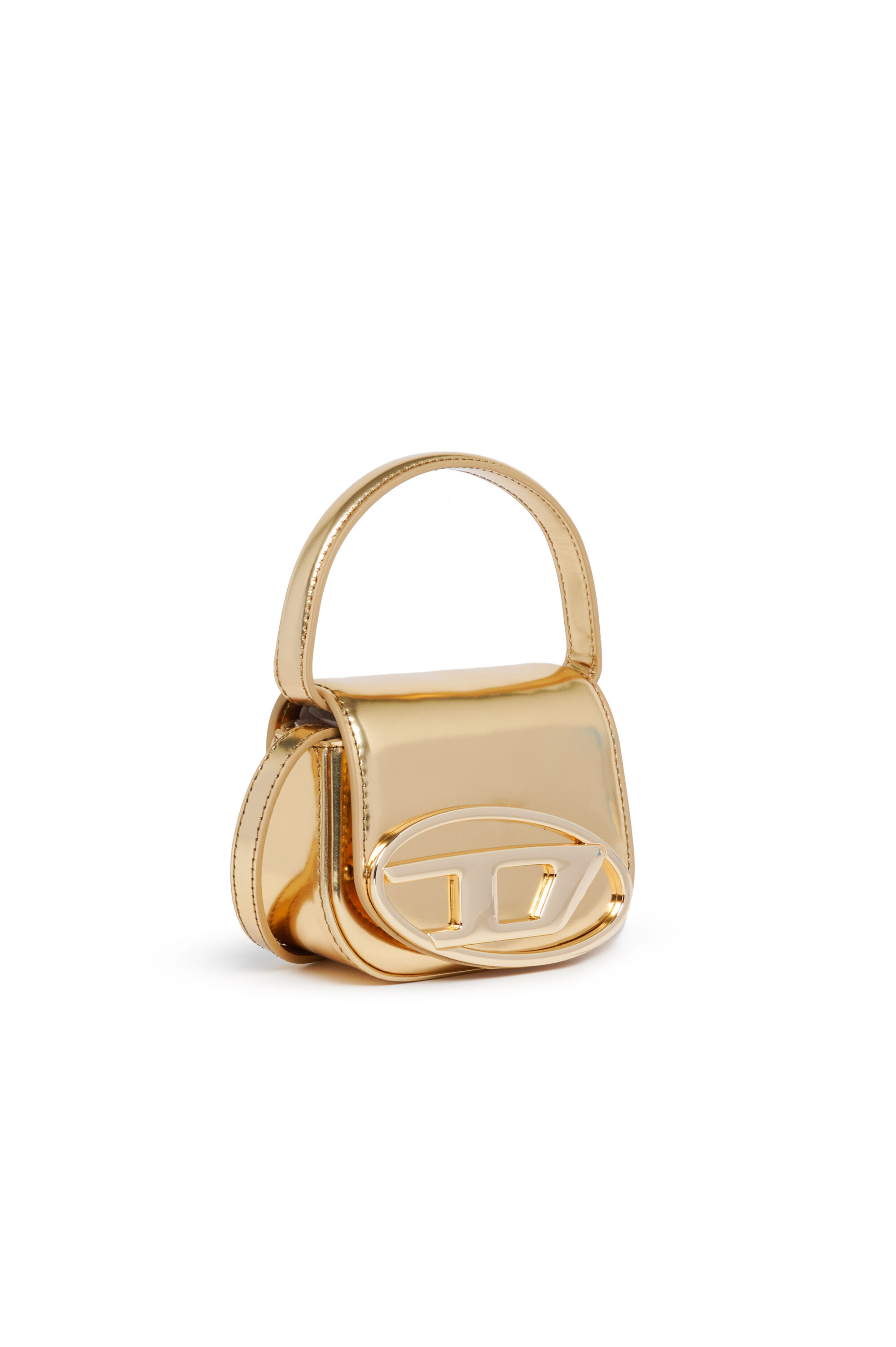 Girl's Iconic mini bag in metallic leather | Oro | Diesel IT