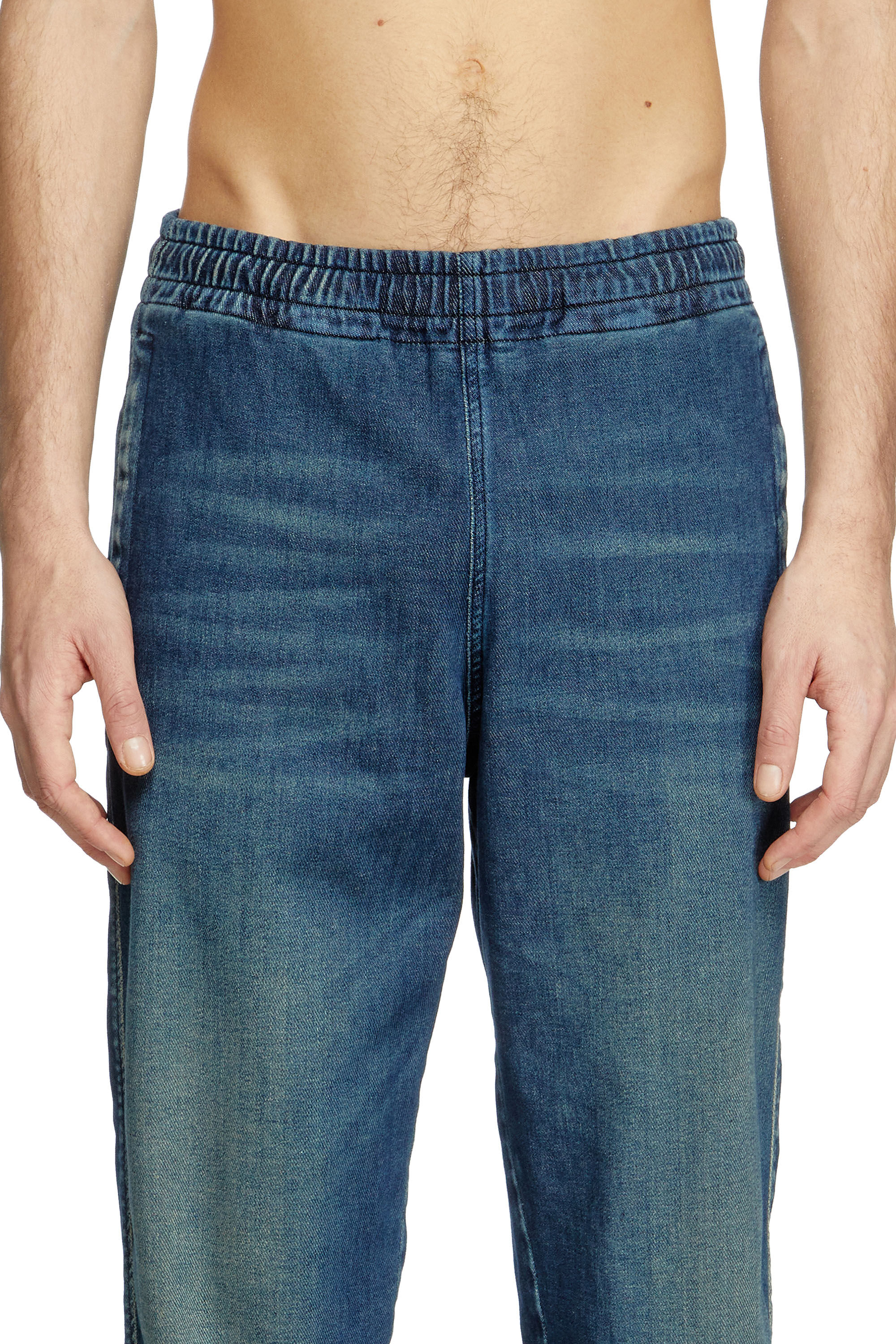 Diesel - Slim D-Labb Track denim 09L75 Unisex, Blu medio - Image 5