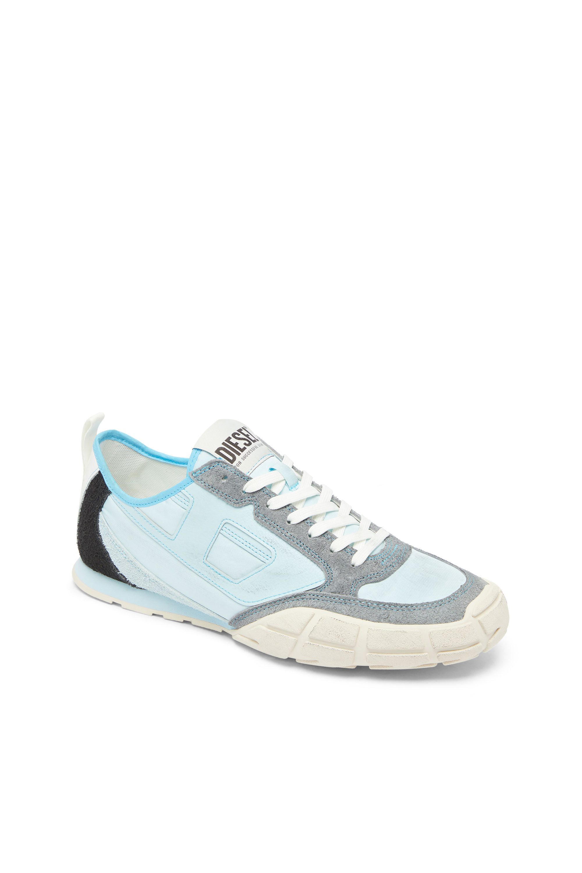 Diesel - S-PAGODHA LOW, S-Pagodha - Sneakers in pelle e nylon Uomo in Blu - 6