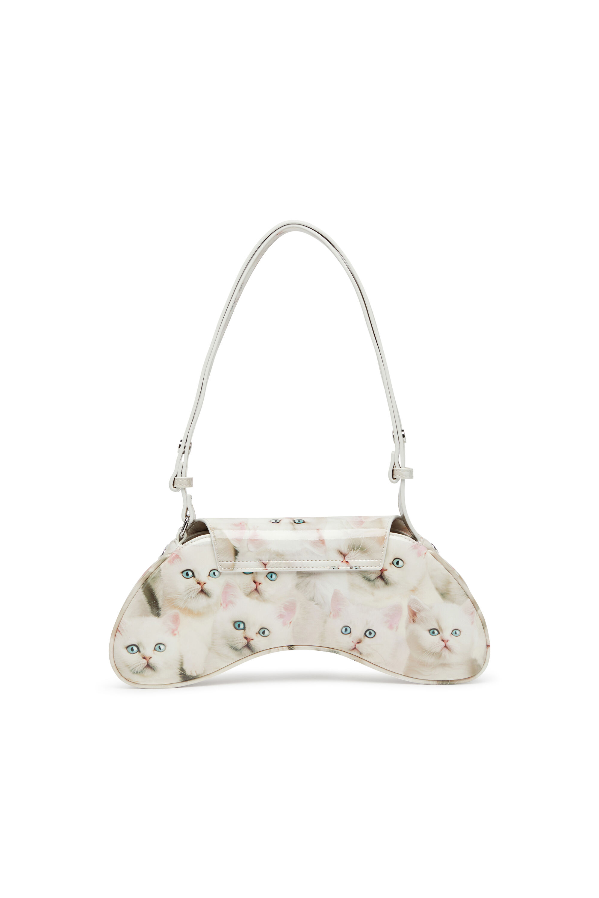 Diesel - PLAY CROSSBODY, Play-Borsa in PU stampato lucido Donna in Bianco - 3