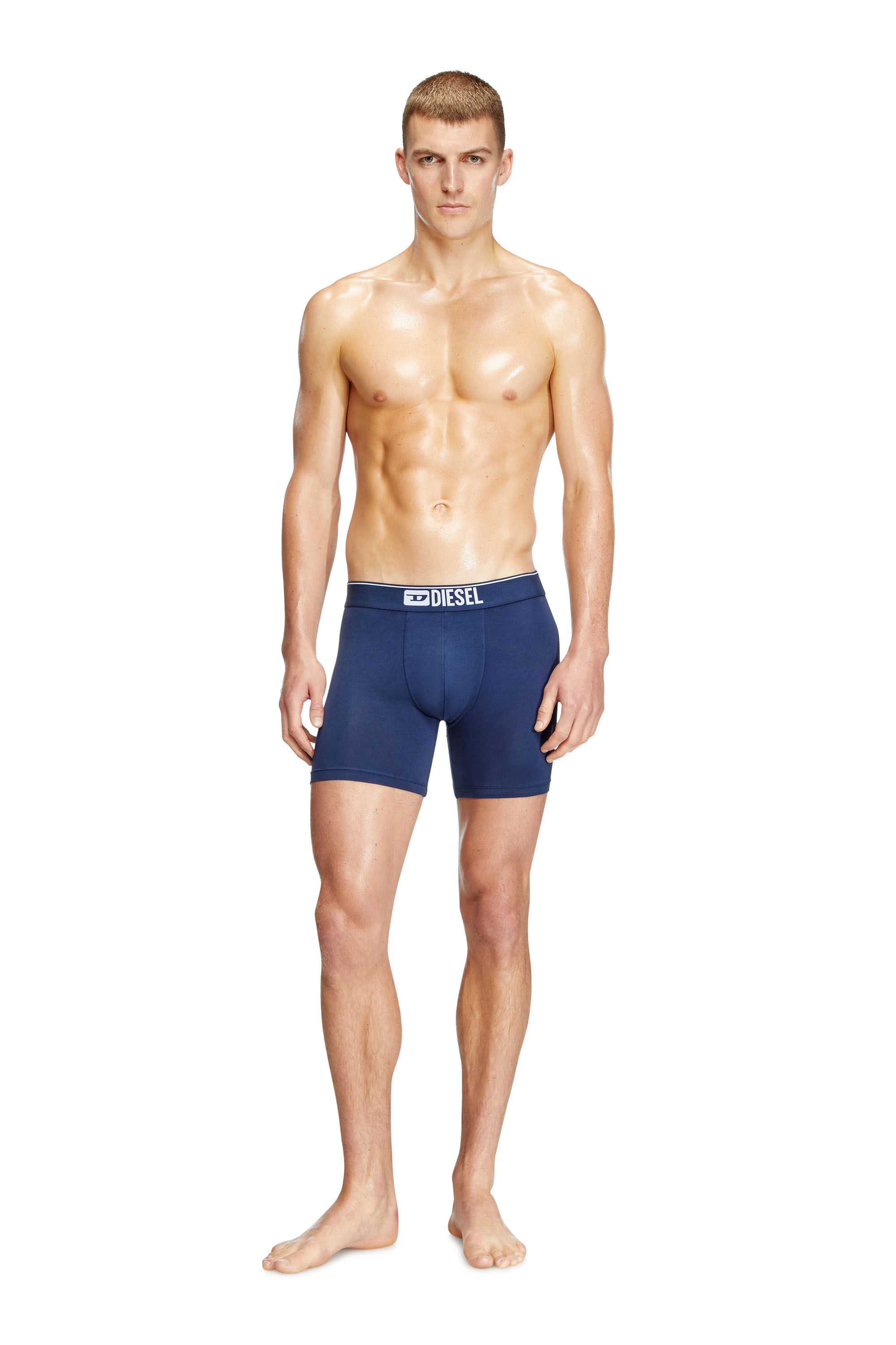 Diesel - MAX-3PACK, Set di tre boxer lunghi in cotone stretch Uomo in Multicolor - 1