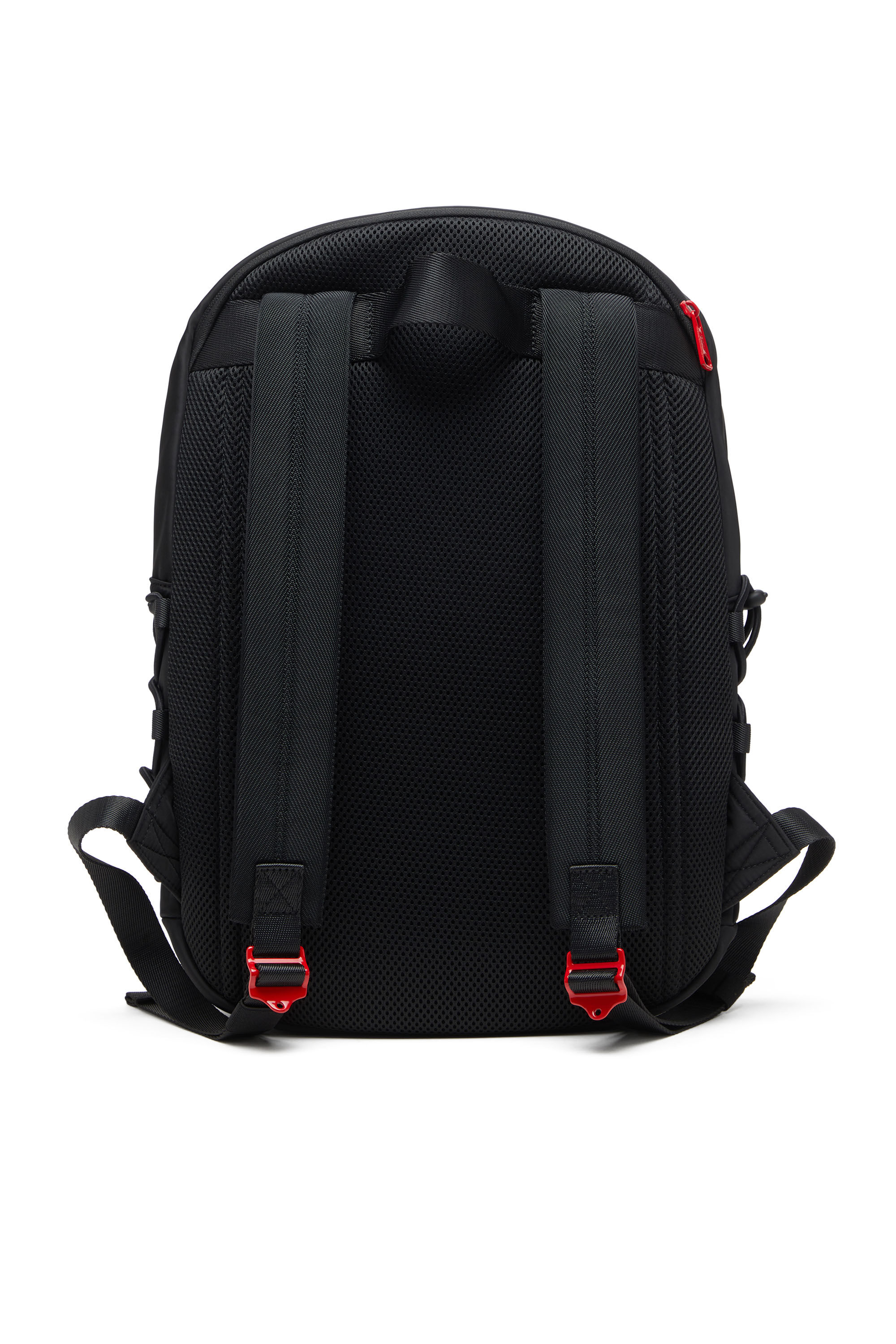 Diesel - TECH-D BACKPACK X, Tech-D-Zaino in nylon con ricamo Oval D Unisex in Nero - 3