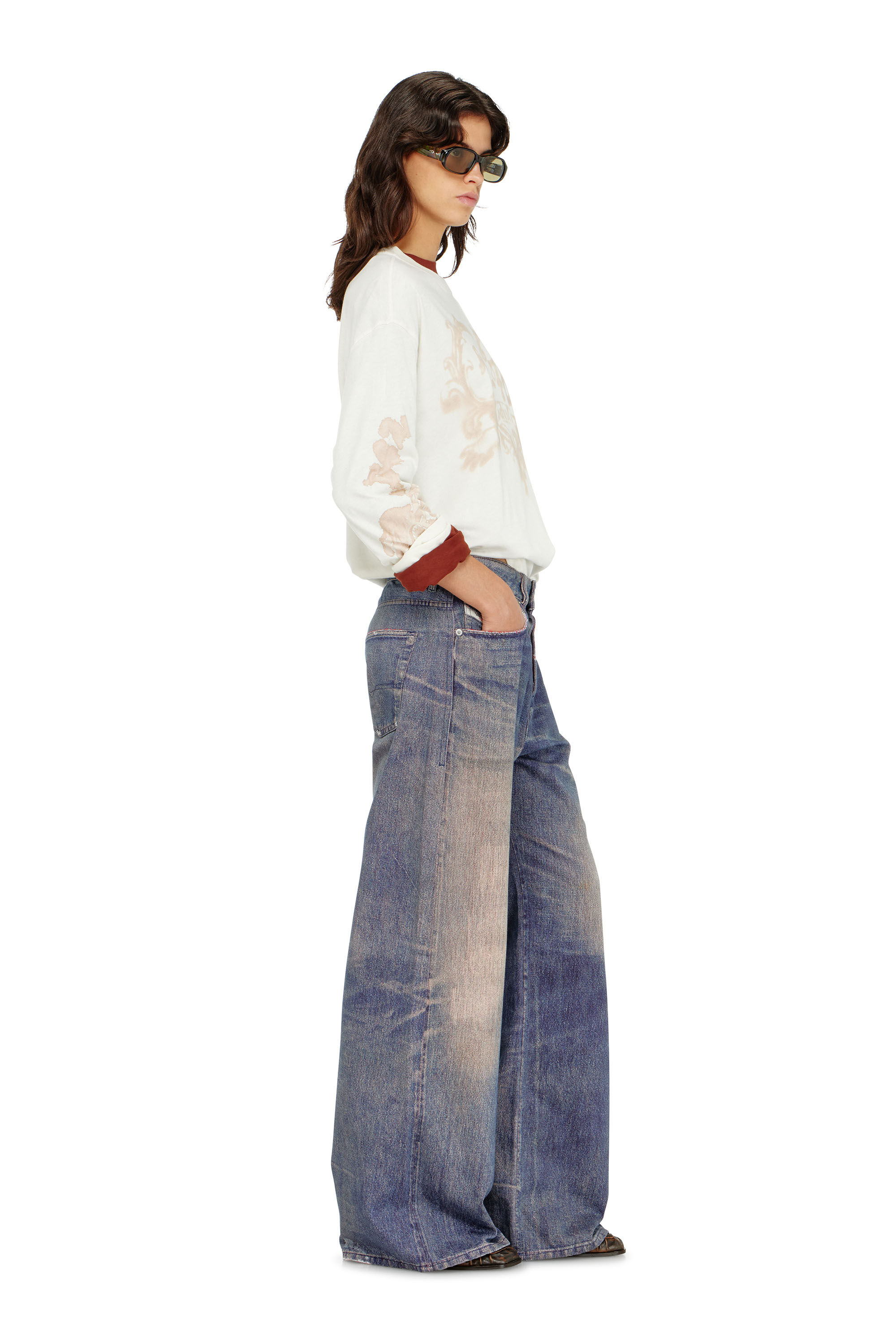 Diesel - Relaxed Jeans 1996 D-Sire 09P95 Donna, Blu Scuro - Image 2