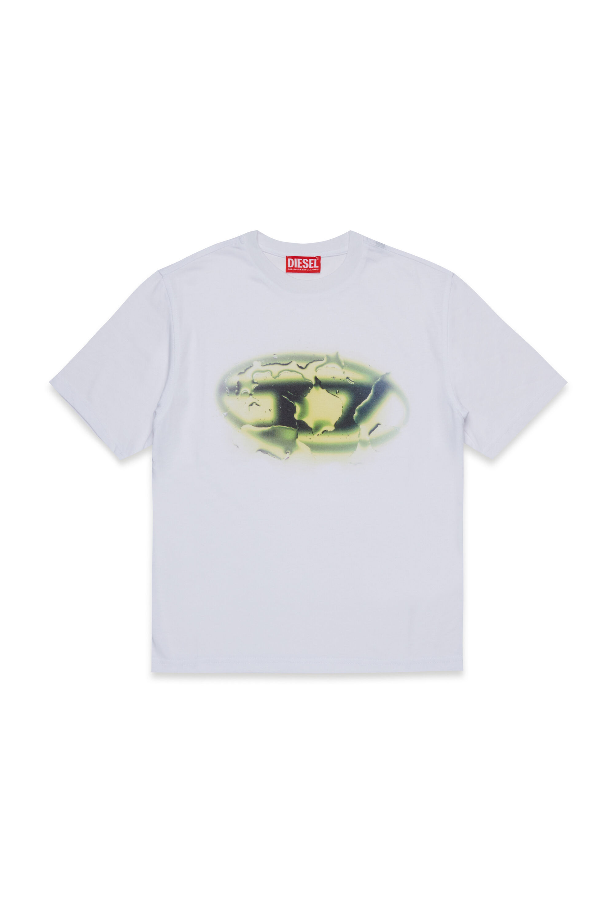 Diesel - TBOXTK3 OVER, T-shirt cotone con stampa grafica Uomo in Bianco - 1