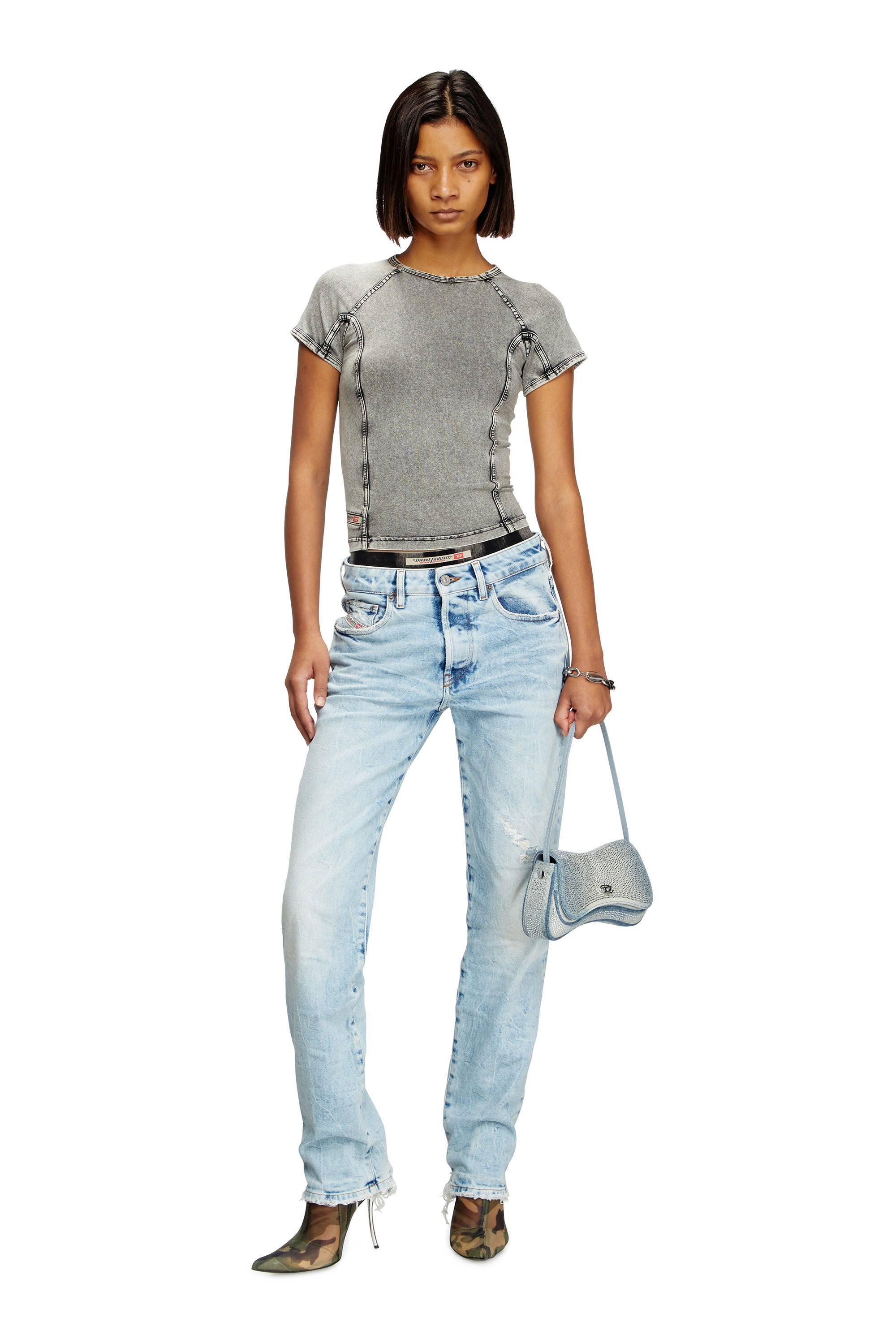 Diesel - Regular Jeans 1989 D-Mine 09L31 Donna, Blu Chiaro - Image 1