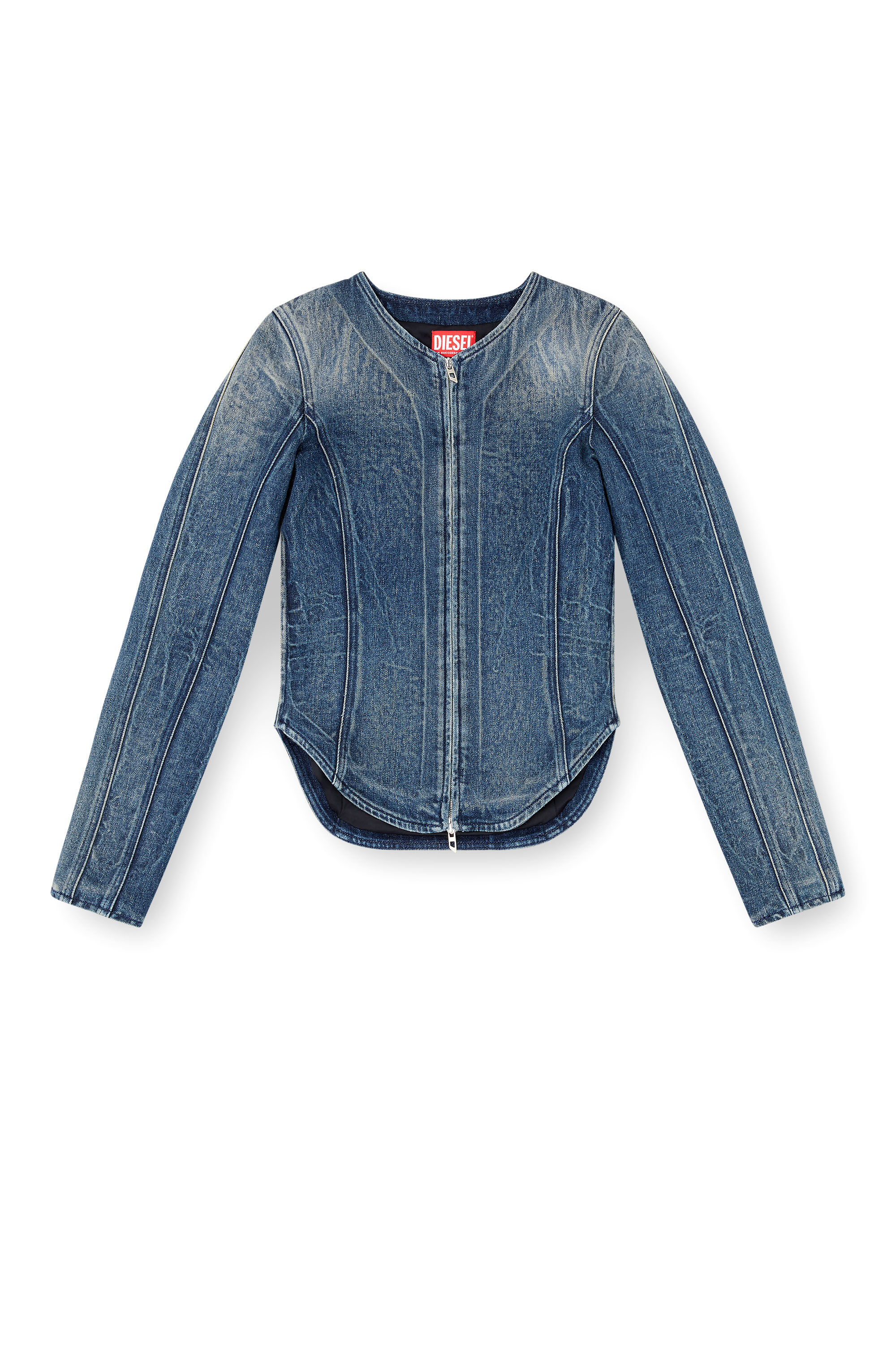 Diesel - DE-GARY-FSG, Giacca in denim Ghost Embossed Donna in Blu - 2