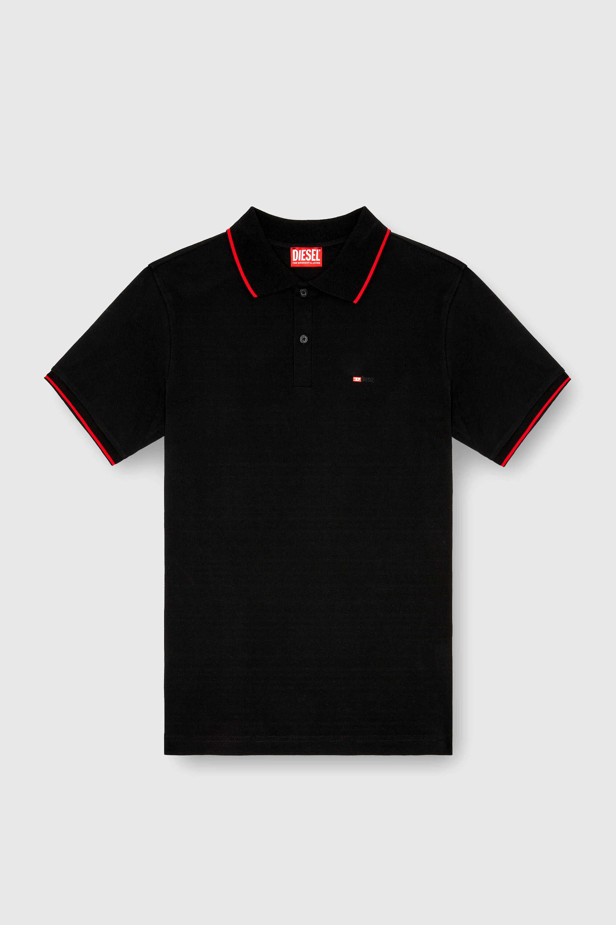 Diesel - T-FERRY-MICRODIV, Polo con micro ricamo Diesel Uomo in Nero - 2