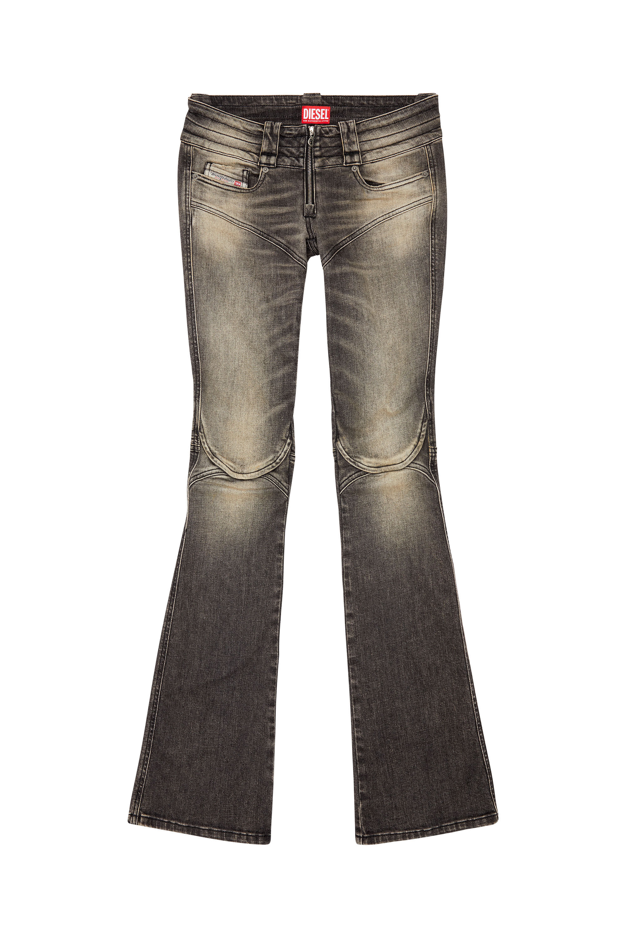 Diesel - Bootcut and Flare Jeans Belthy 0JGAL, Nero/Grigio scuro - Image 2