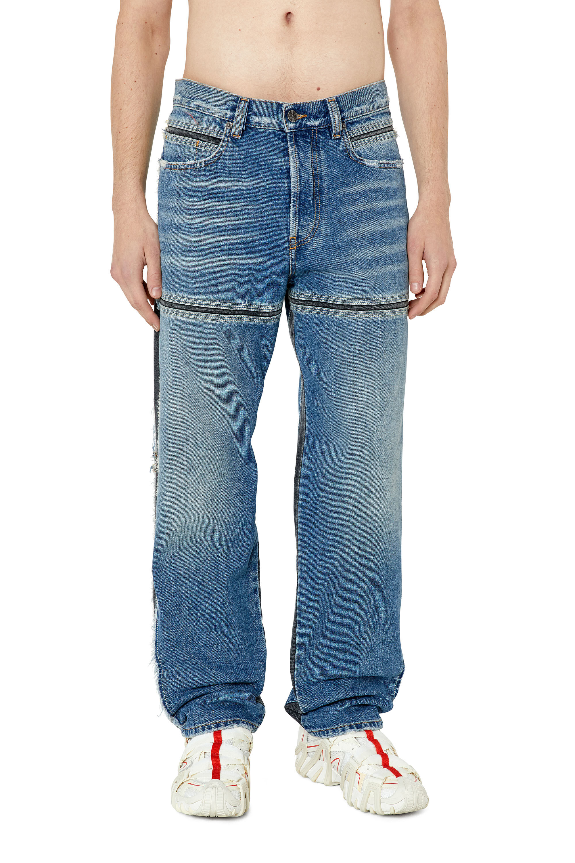 Diesel - Straight Jeans D-Mand 09F20 Uomo, Blu medio - Image 3