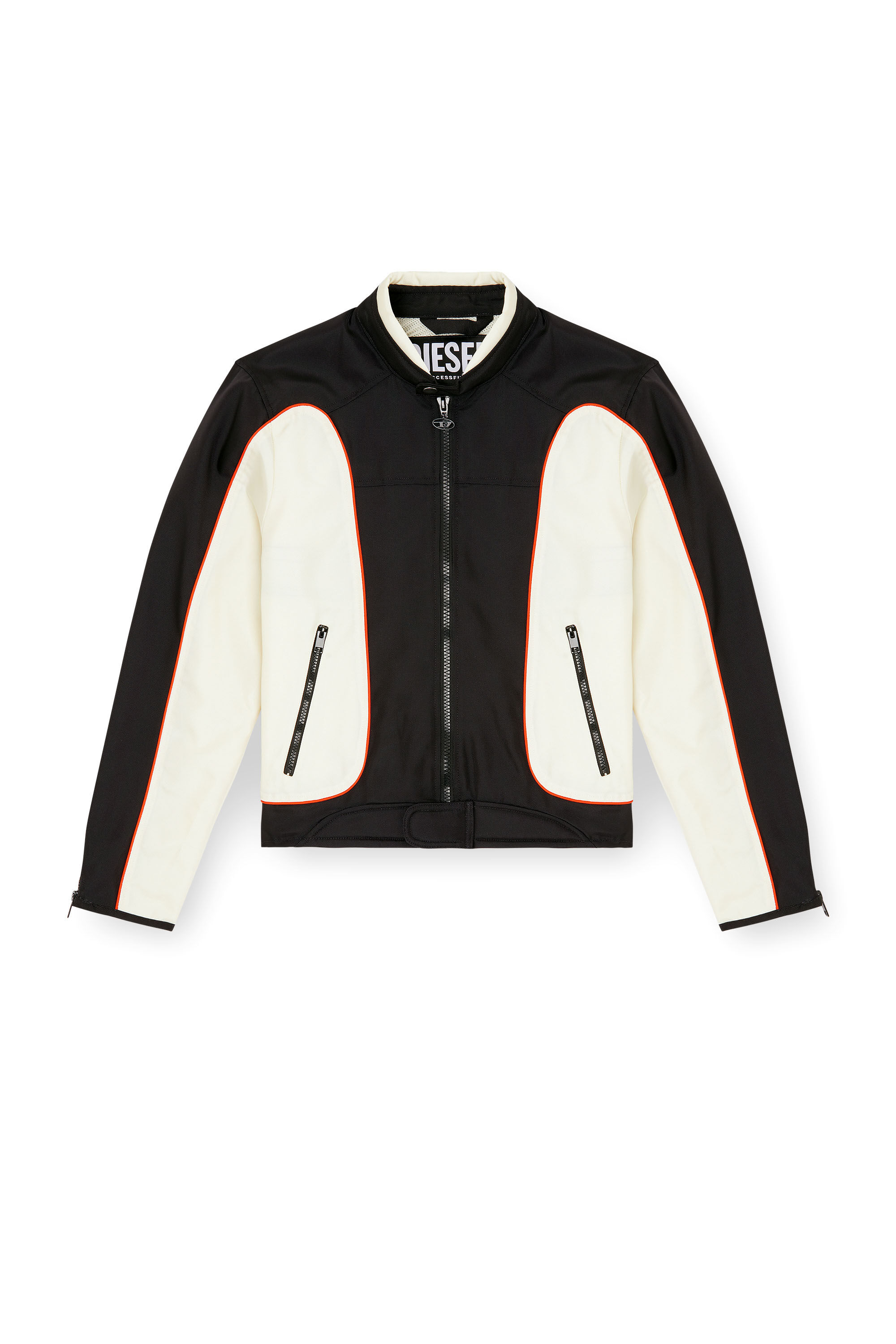 Diesel - J-BLINK-A, Giacca biker color block con piping Uomo in Multicolor - 2