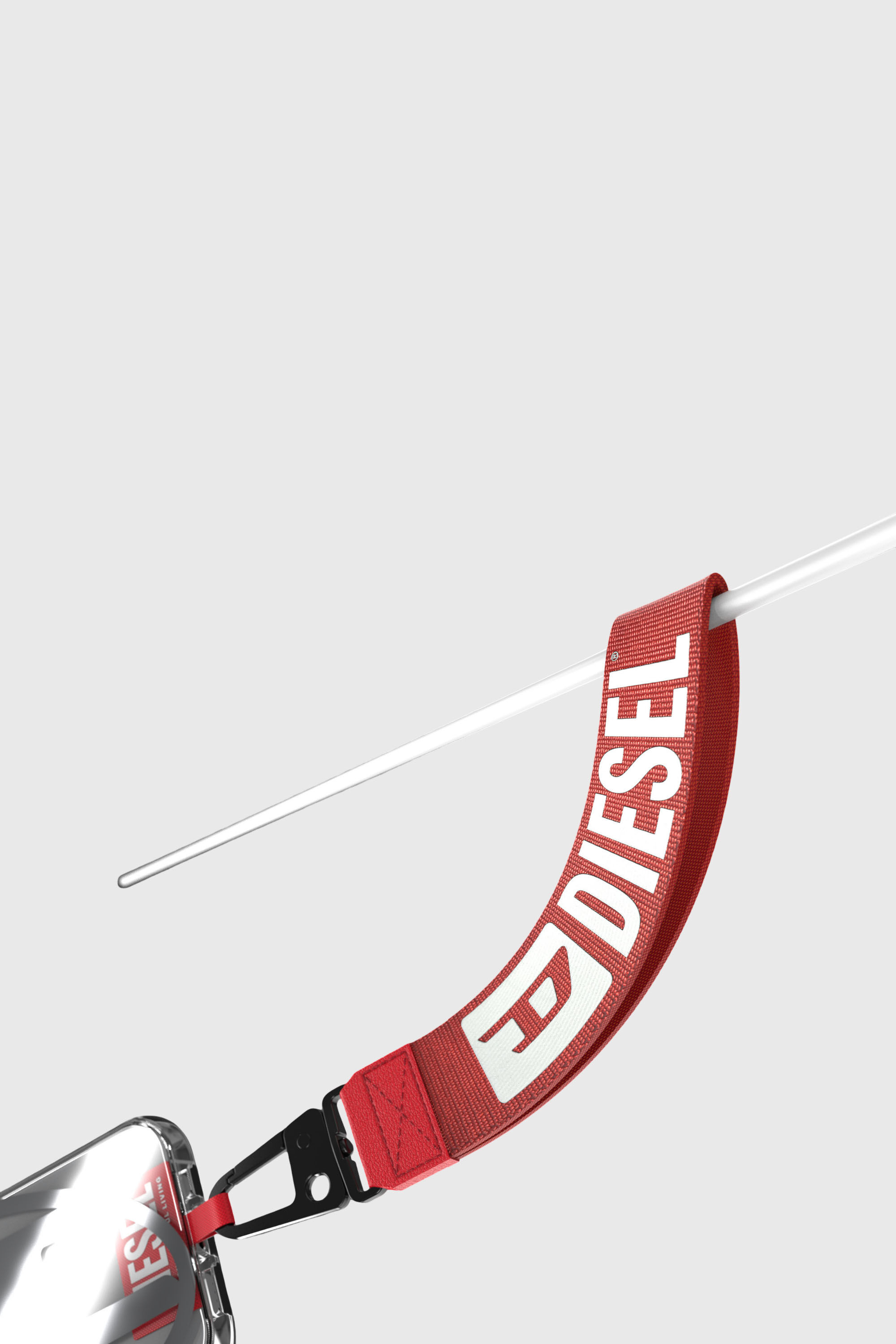 Diesel - 60192 WRIST STRAP, Cinturino universale porta smartphone Unisex in Rosso - 4