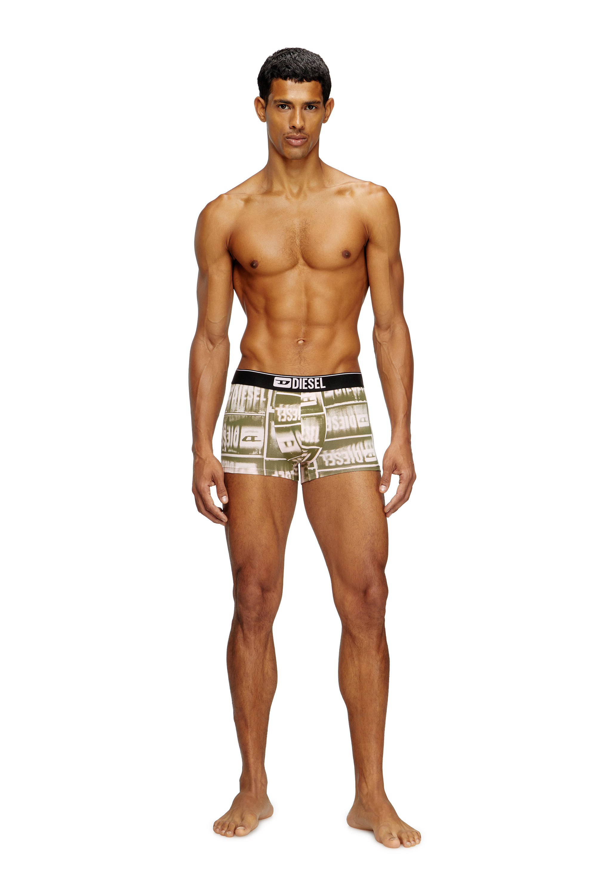 Diesel - DAMIEN-D-BOX, Boxer con logo dégradé Uomo in Verde - 3