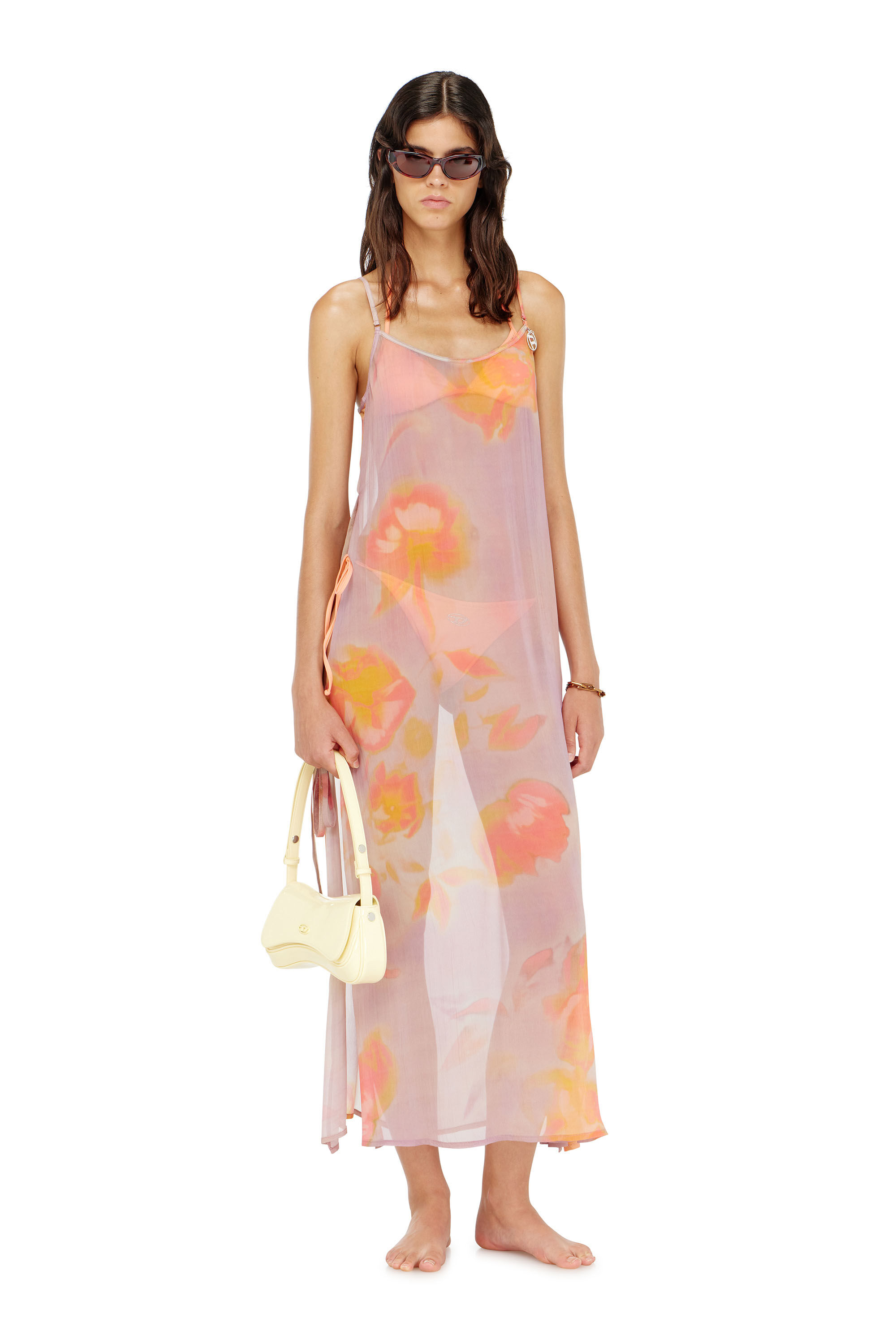 Diesel - VANYA-UTLT, Abito copricostume in chiffon floreale Donna in ToBeDefined - 2
