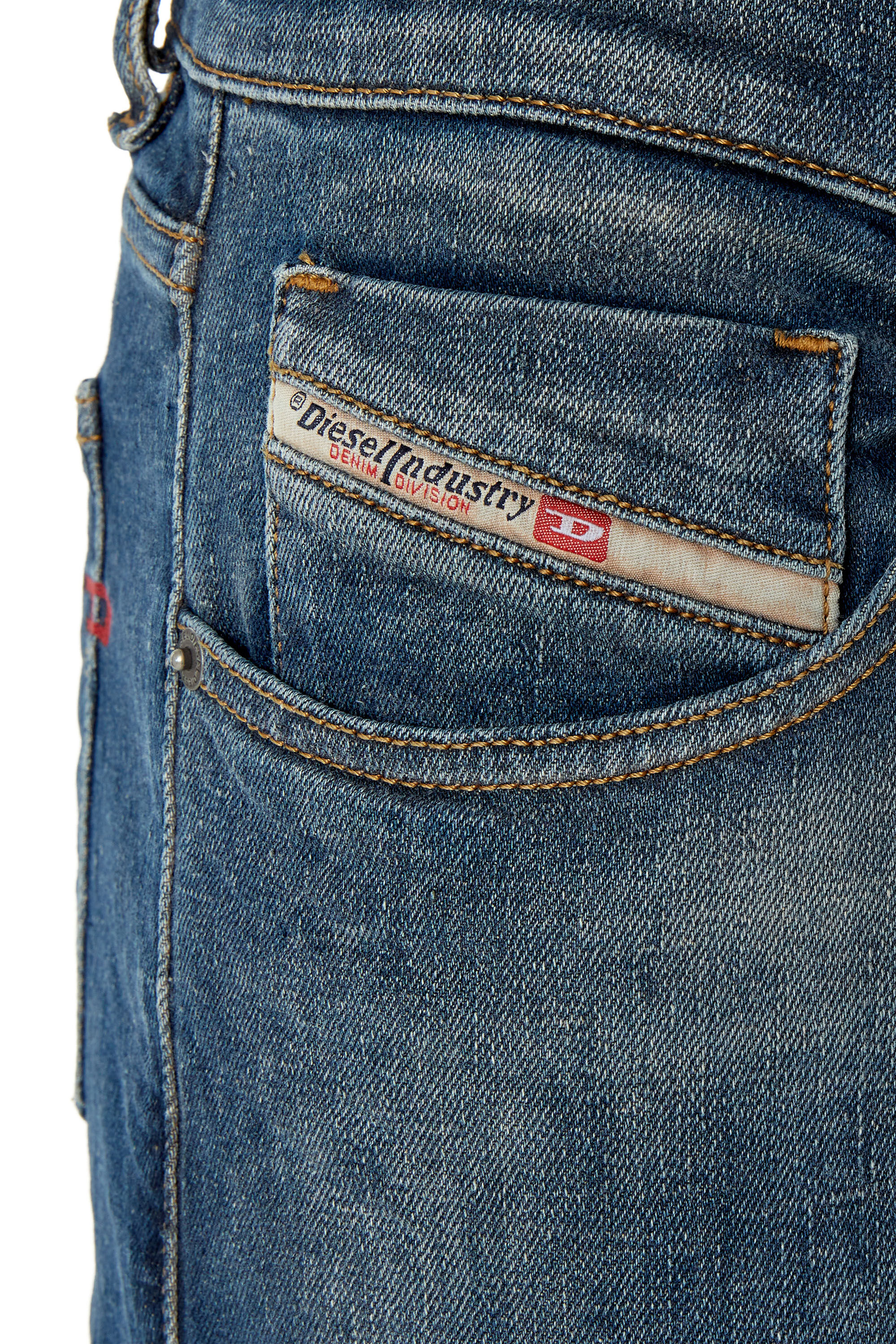 Diesel - 2019 D-Strukt 09F39 Slim Jeans, Blu Scuro - Image 5