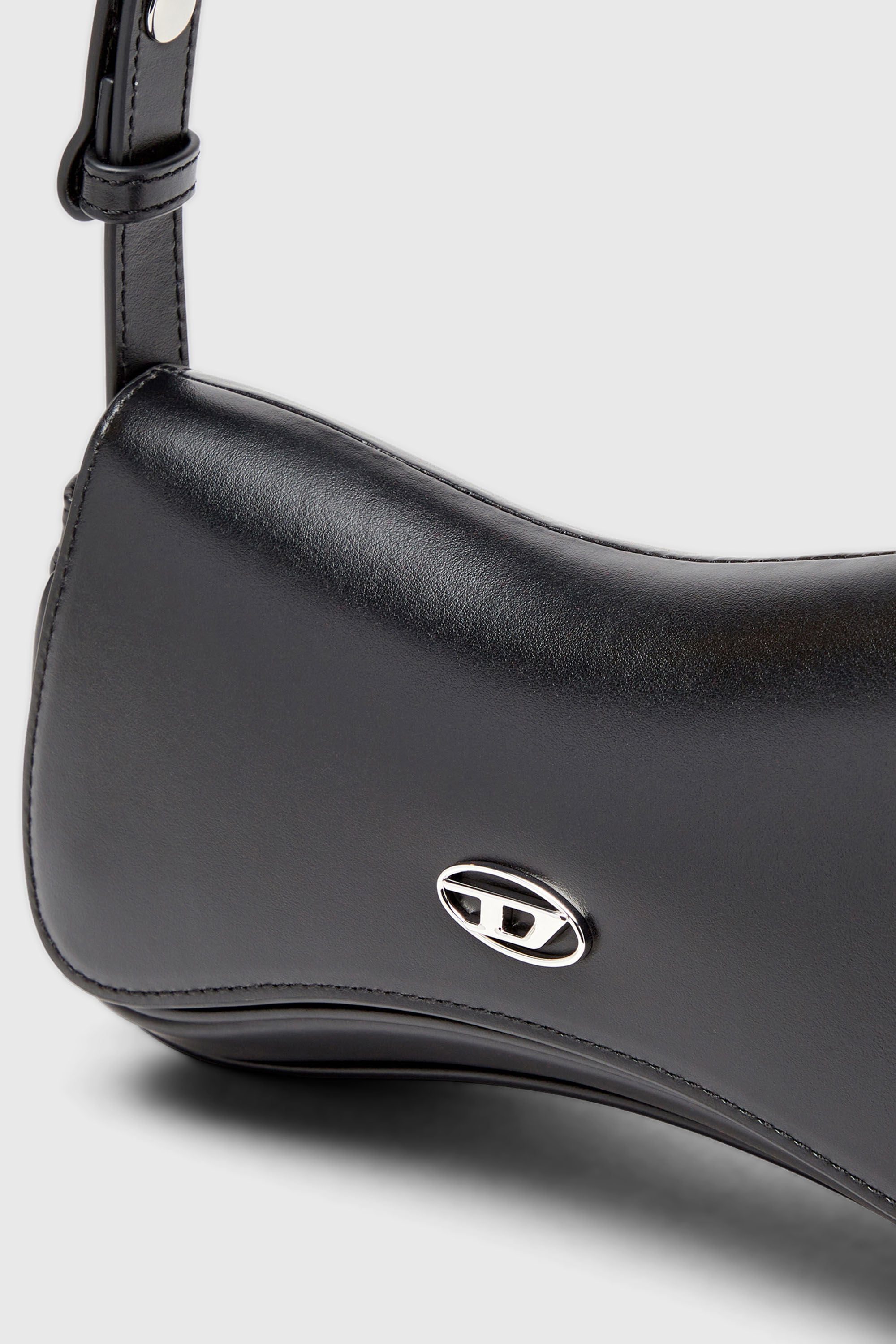 Diesel - PLAY CLUTCH, Play-Borsa a spalla in pelle semilucida Donna in Nero - 6