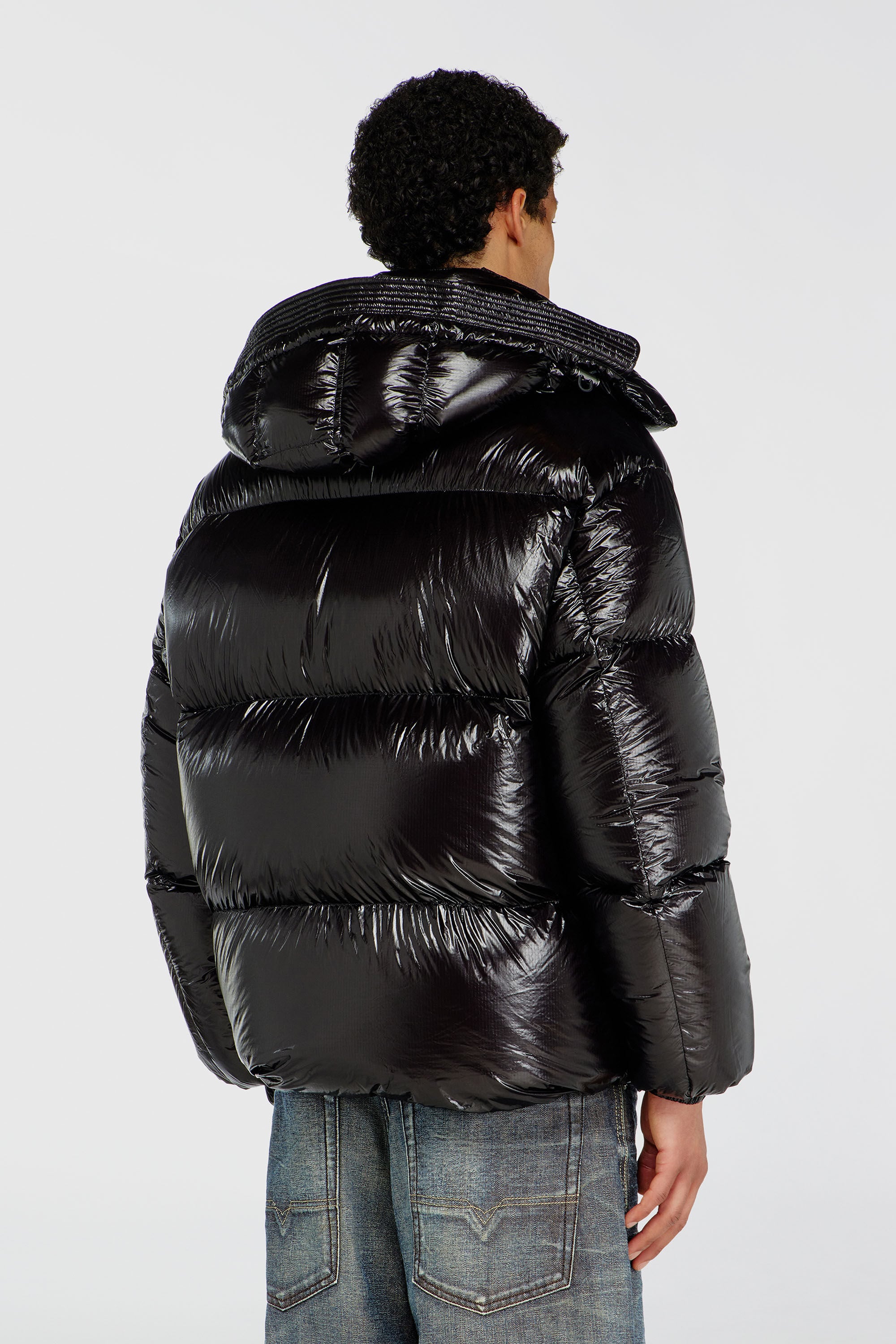 Diesel - W-ROLFYS-WRD-BKCP, Piumino con cappuccio staccabile Uomo in Nero - 4