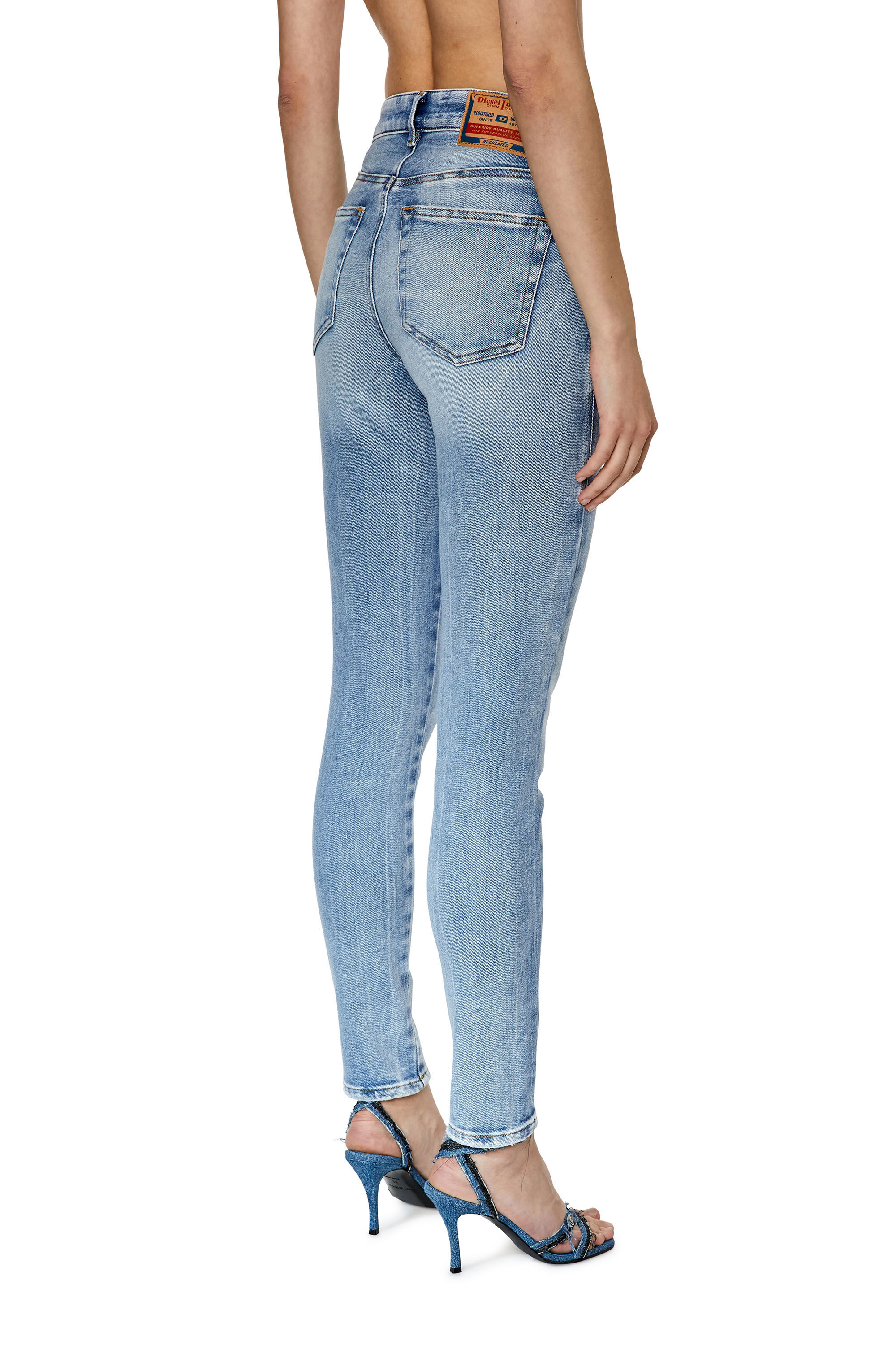 Diesel - Super skinny Jeans 2017 Slandy 09G18, Blu Chiaro - Image 4