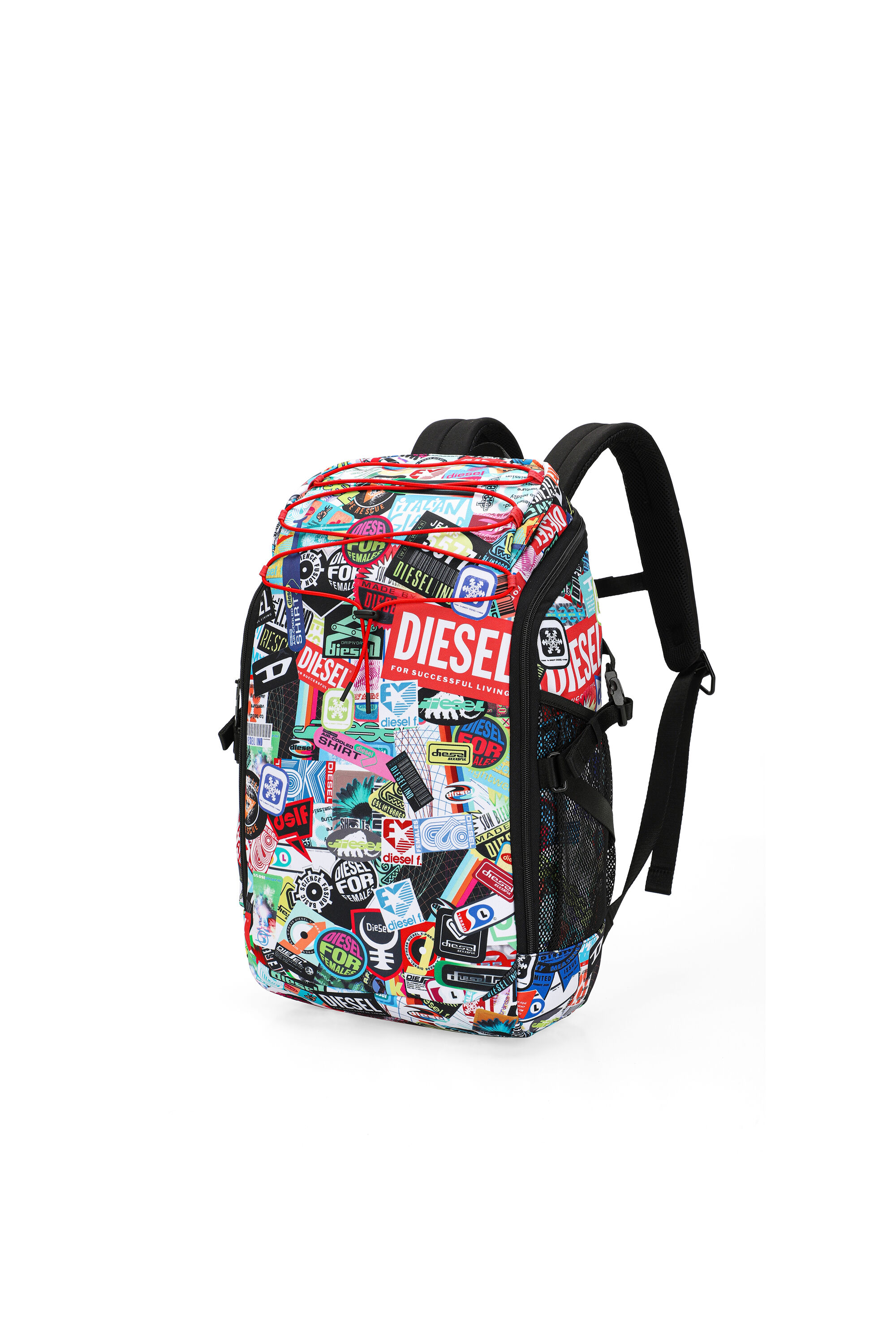 Diesel - DIESEL PC PRINTED BACKPACK-STICKERS- DSB, Zaino multifunzionale con adesivi Unisex in Multicolor - 5