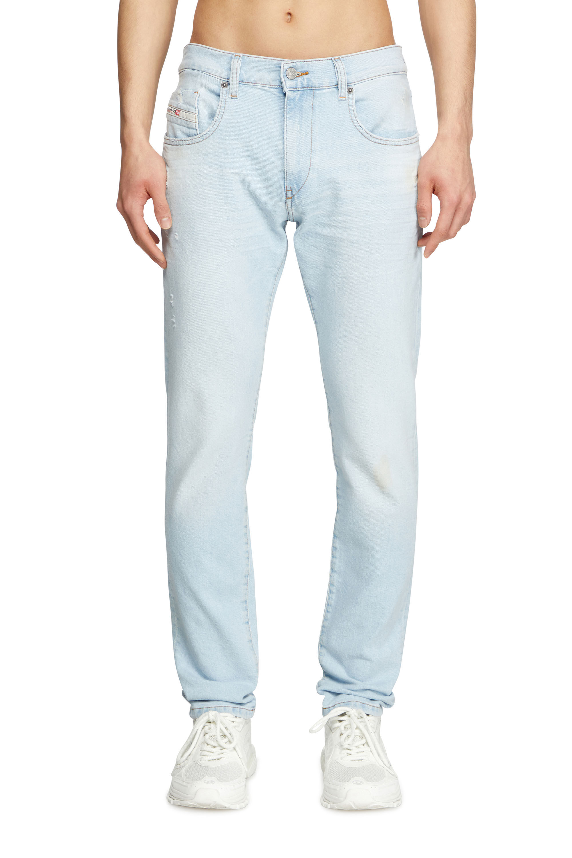 Diesel - Slim Jeans 2019 D-Strukt 0CLBF Uomo, Blu Chiaro - Image 3